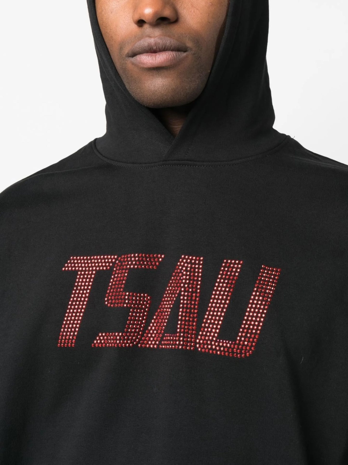 crystal-logo embellishment hoodie