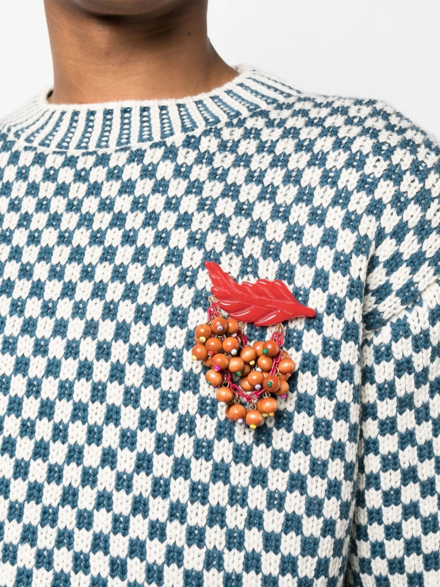 Talsi checkerboard-pattern sweater