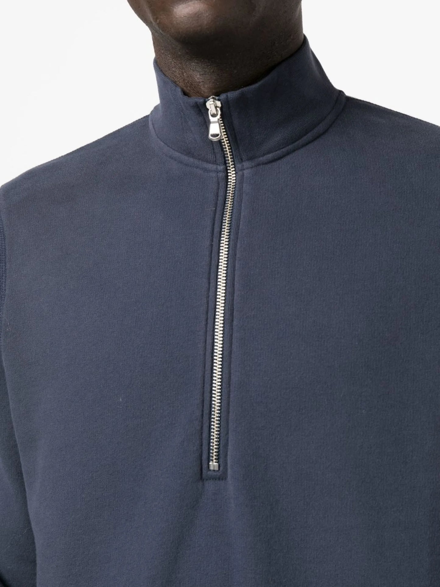 half-zip front sweatshirt
