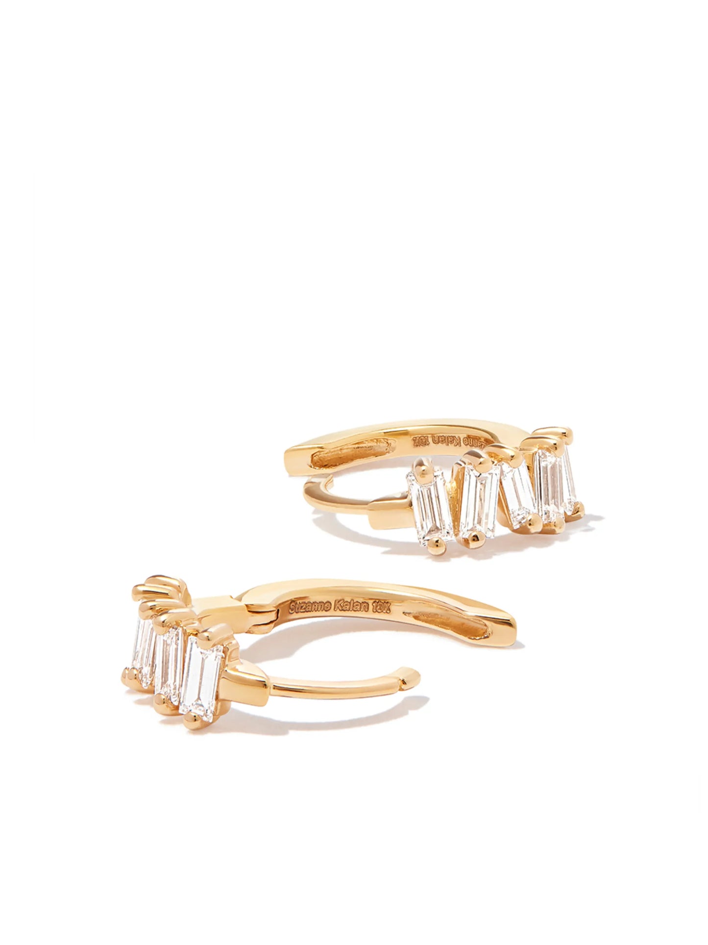 18kt yellow gold diamond earrings