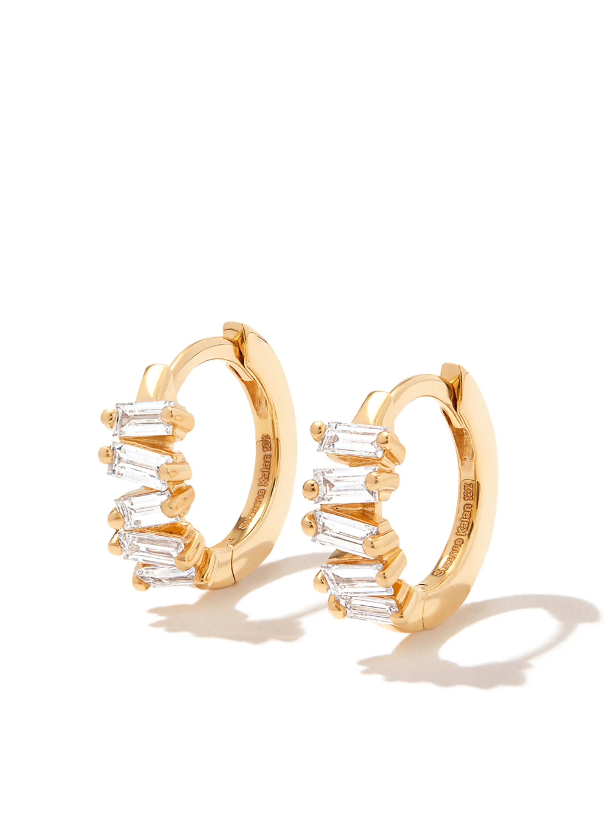 18kt yellow gold diamond earrings