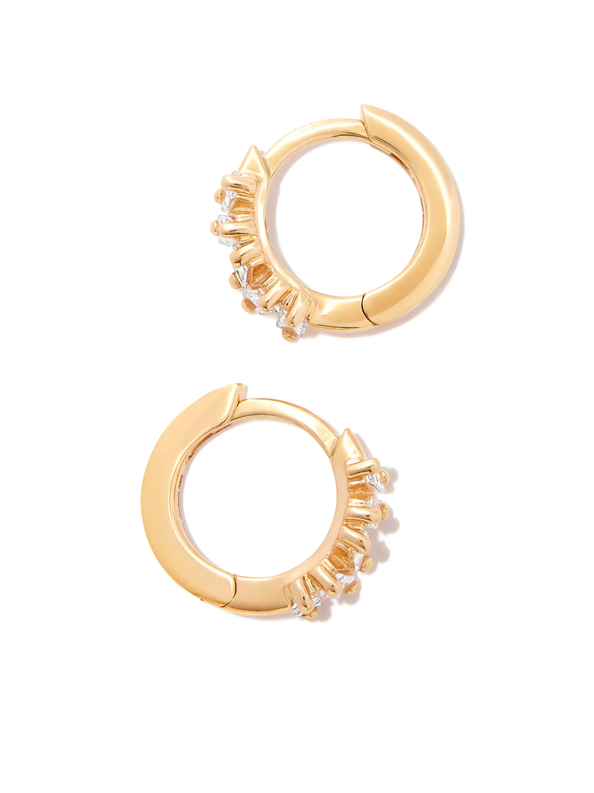 18kt yellow gold diamond earrings
