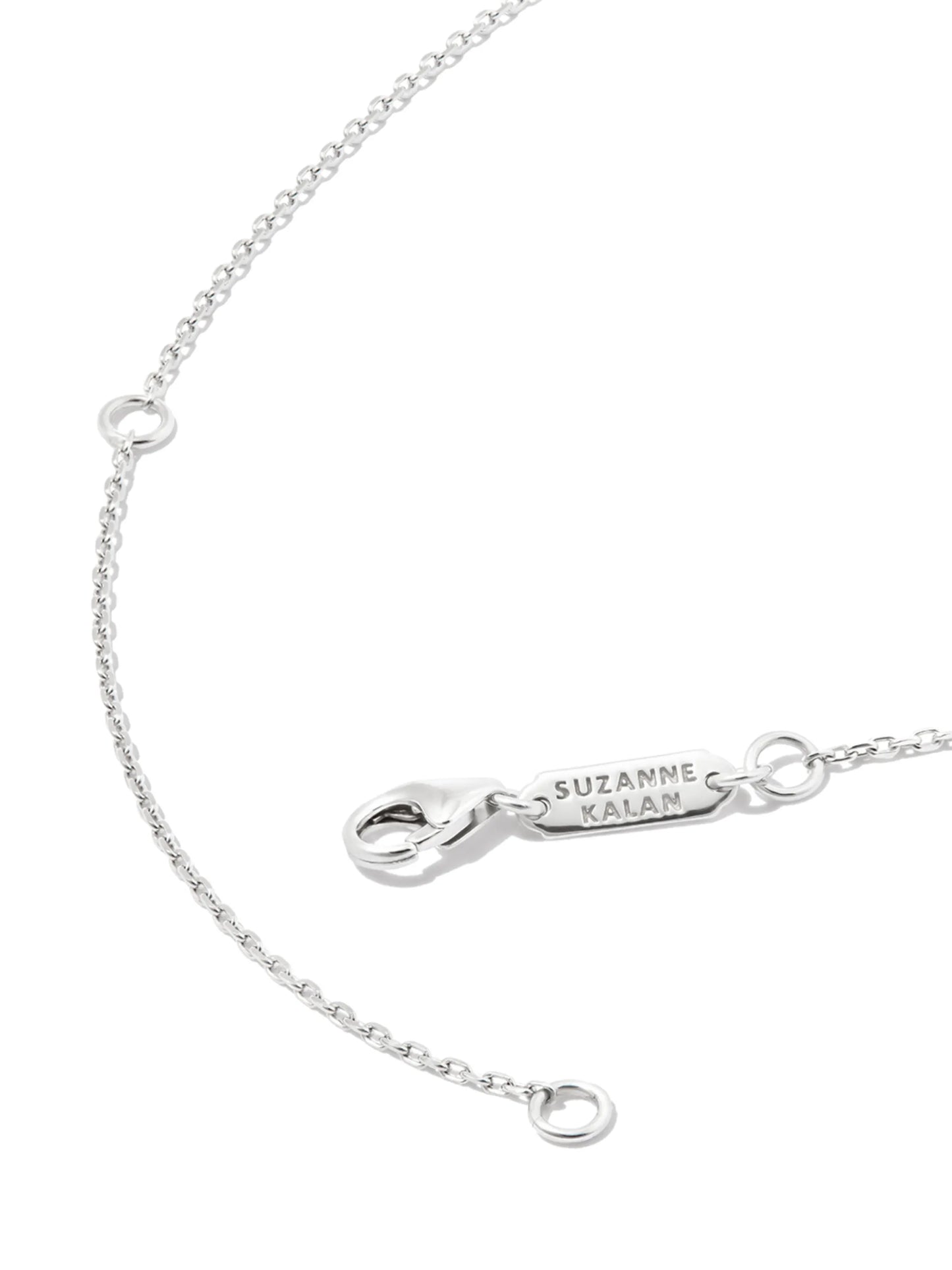 18kt white gold sapphire and diamond necklace