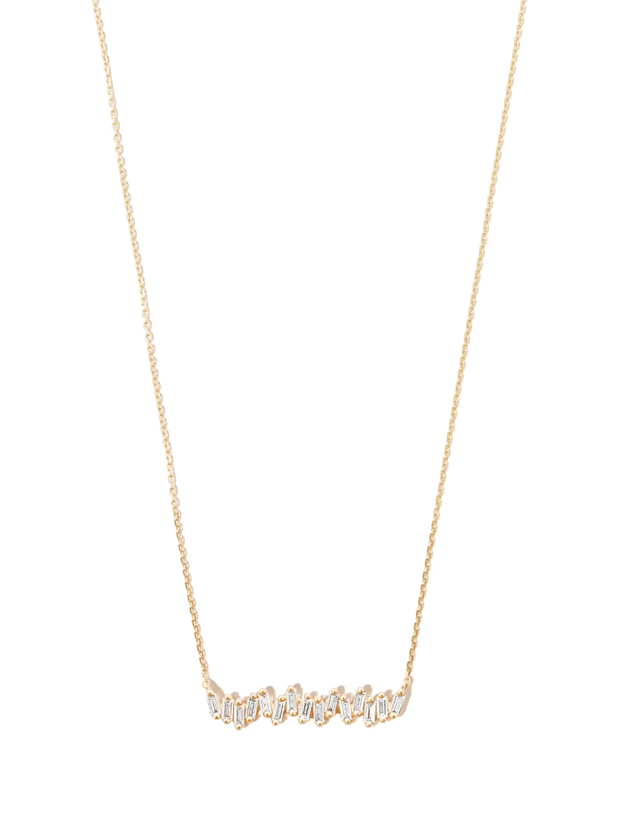 18kt yellow gold diamond necklace