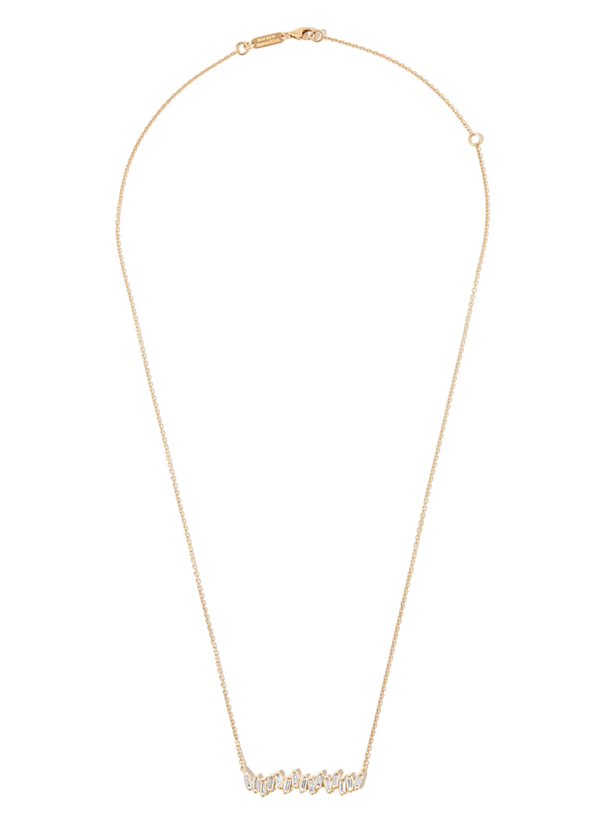 18kt yellow gold diamond necklace