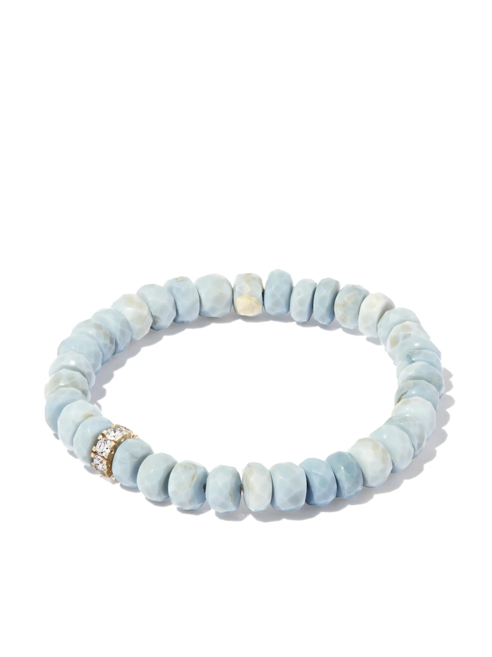 14kt yellow gold opal and diamond bracelet