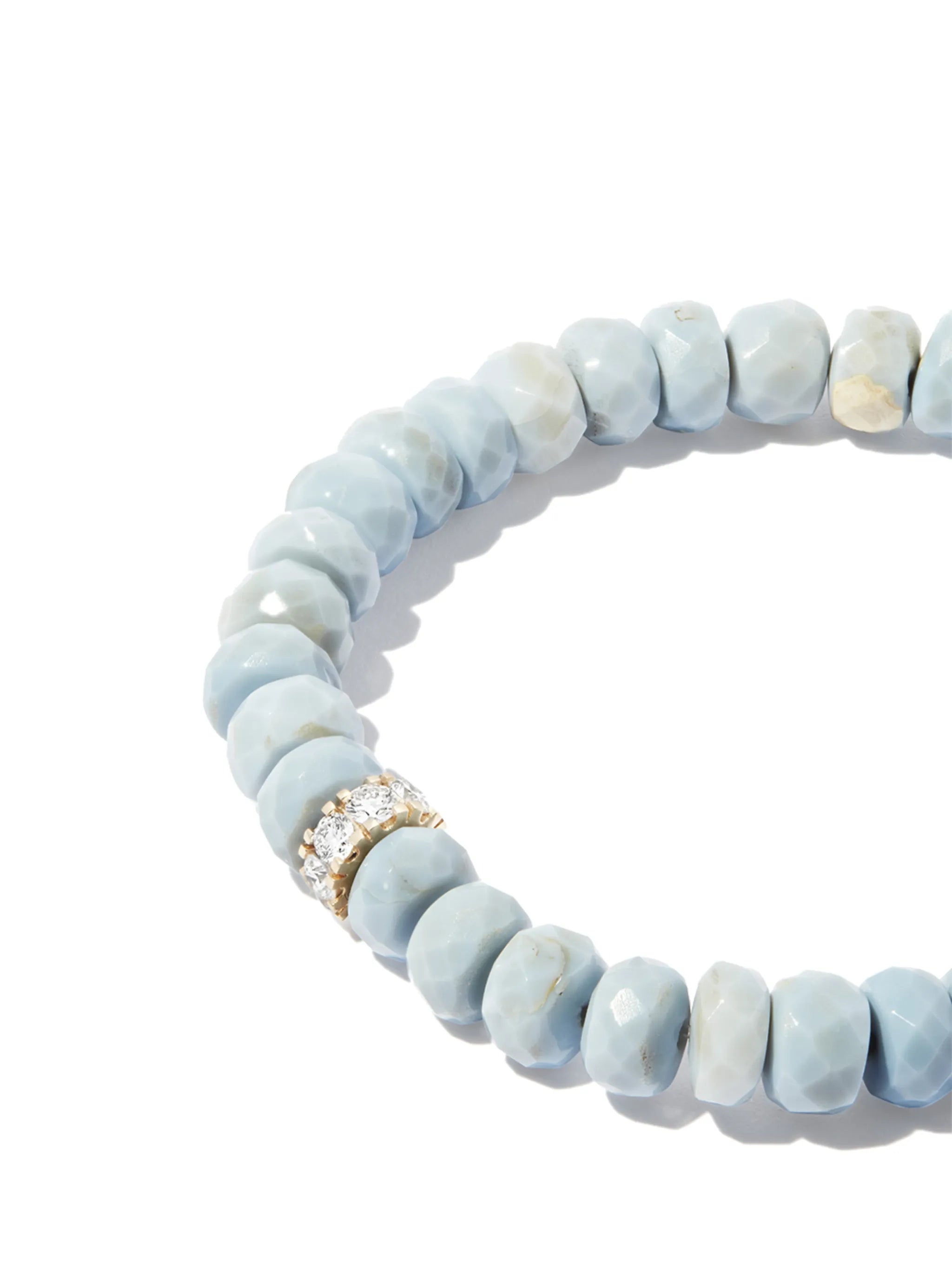 14kt yellow gold opal and diamond bracelet