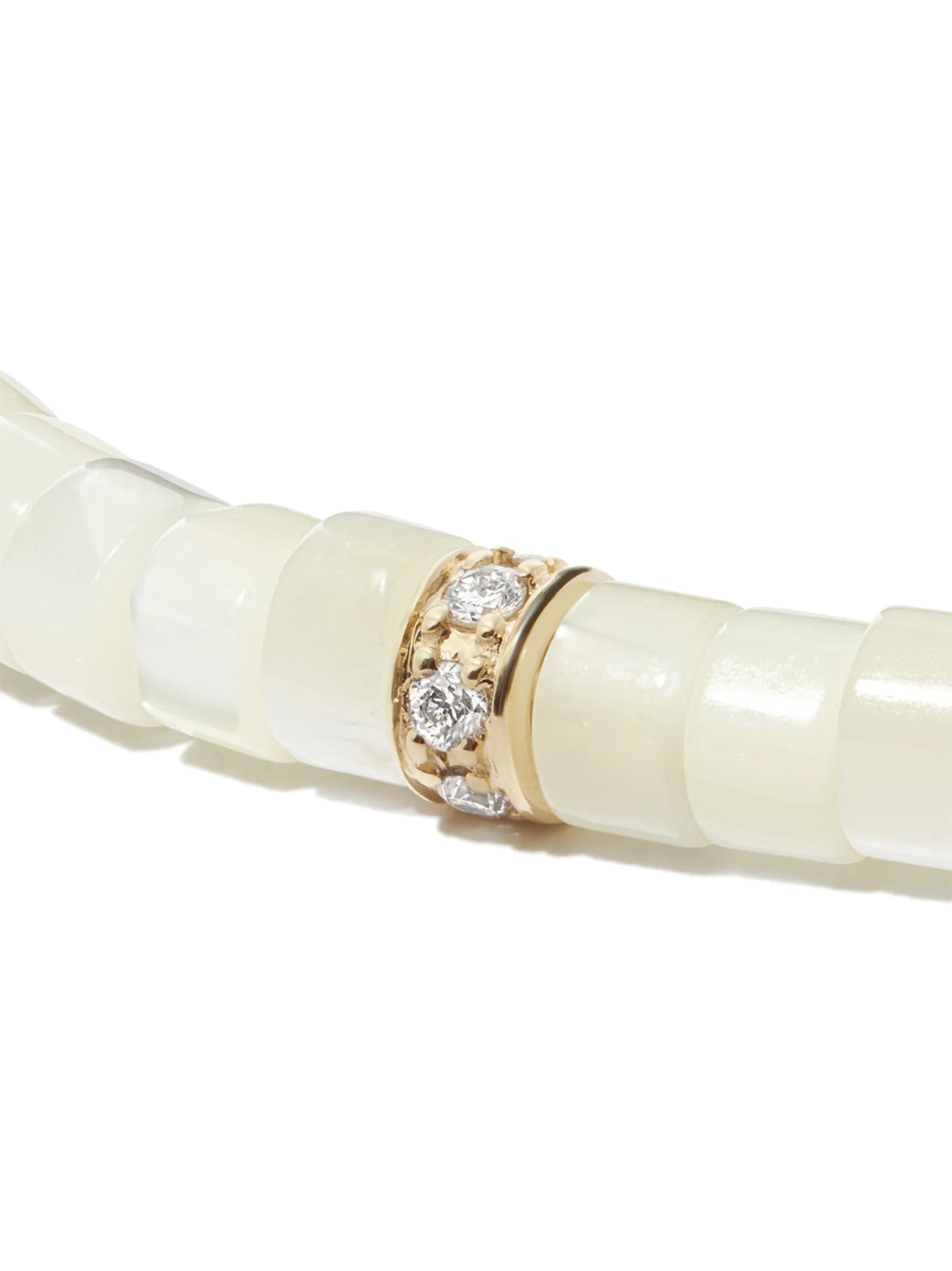 14kt yellow gold mother-of-pearl and diamond necklace