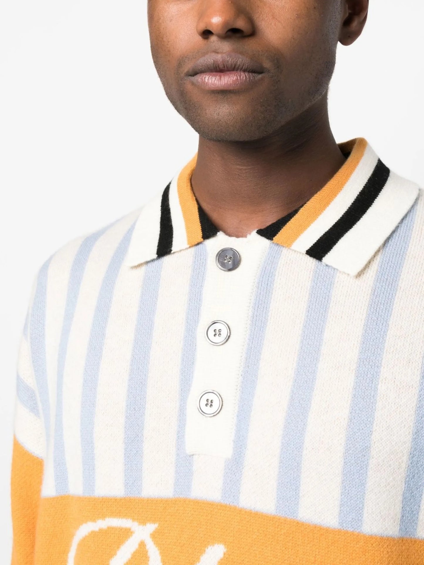Amber knit rugby polo shirt