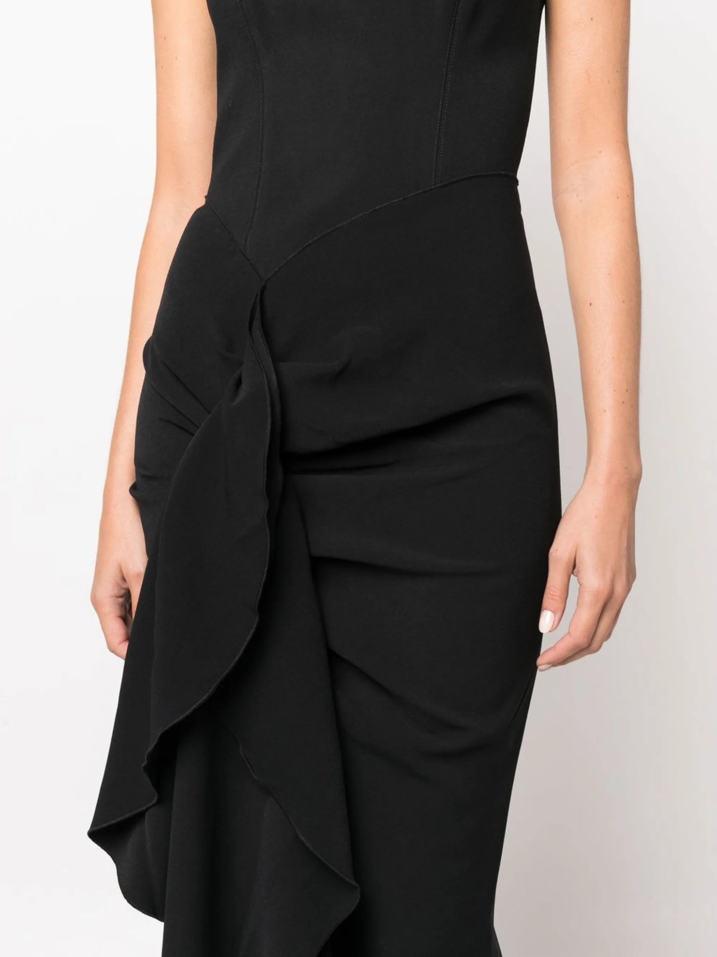Thalia drape-detail strapless dress