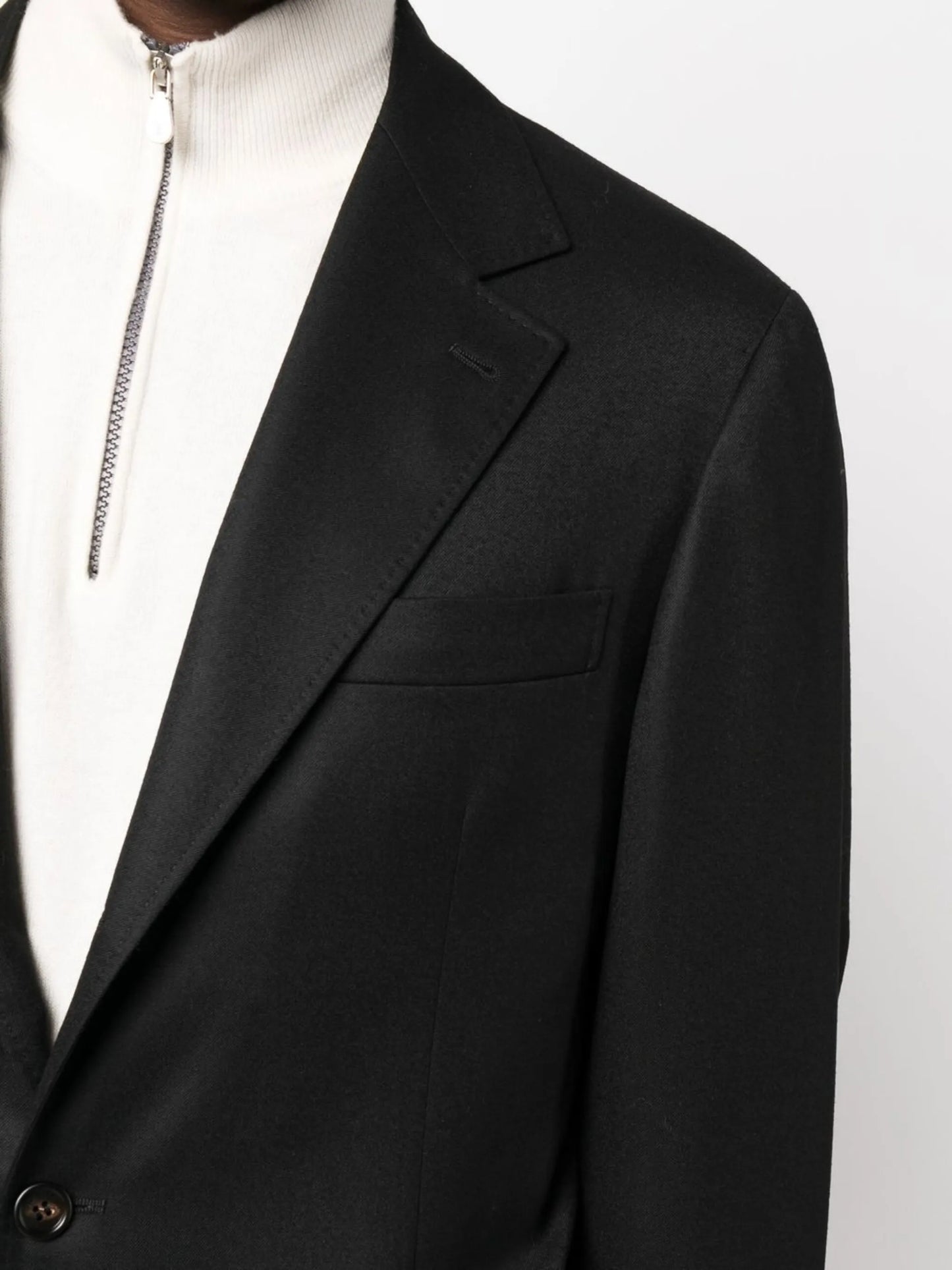 single-breasted wool blazer