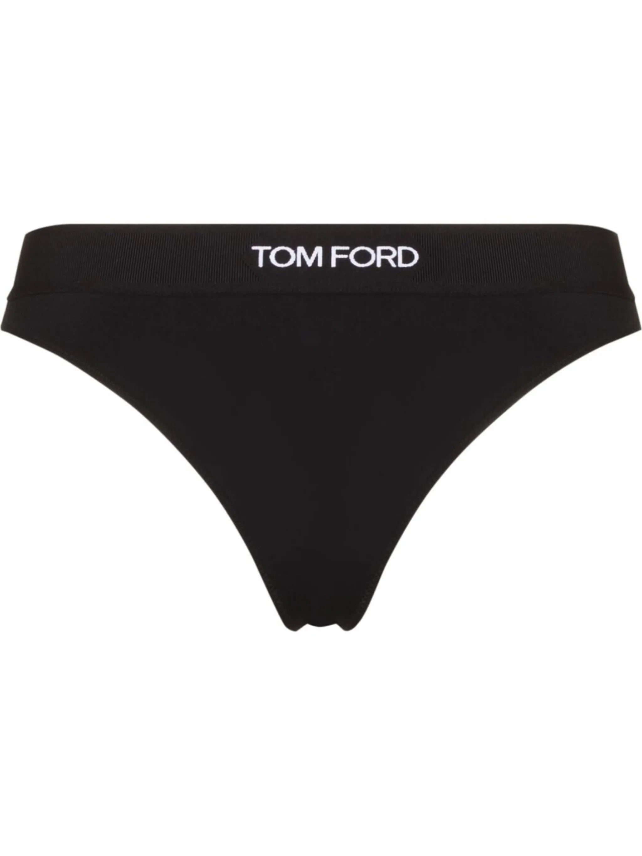 logo-waistband thong