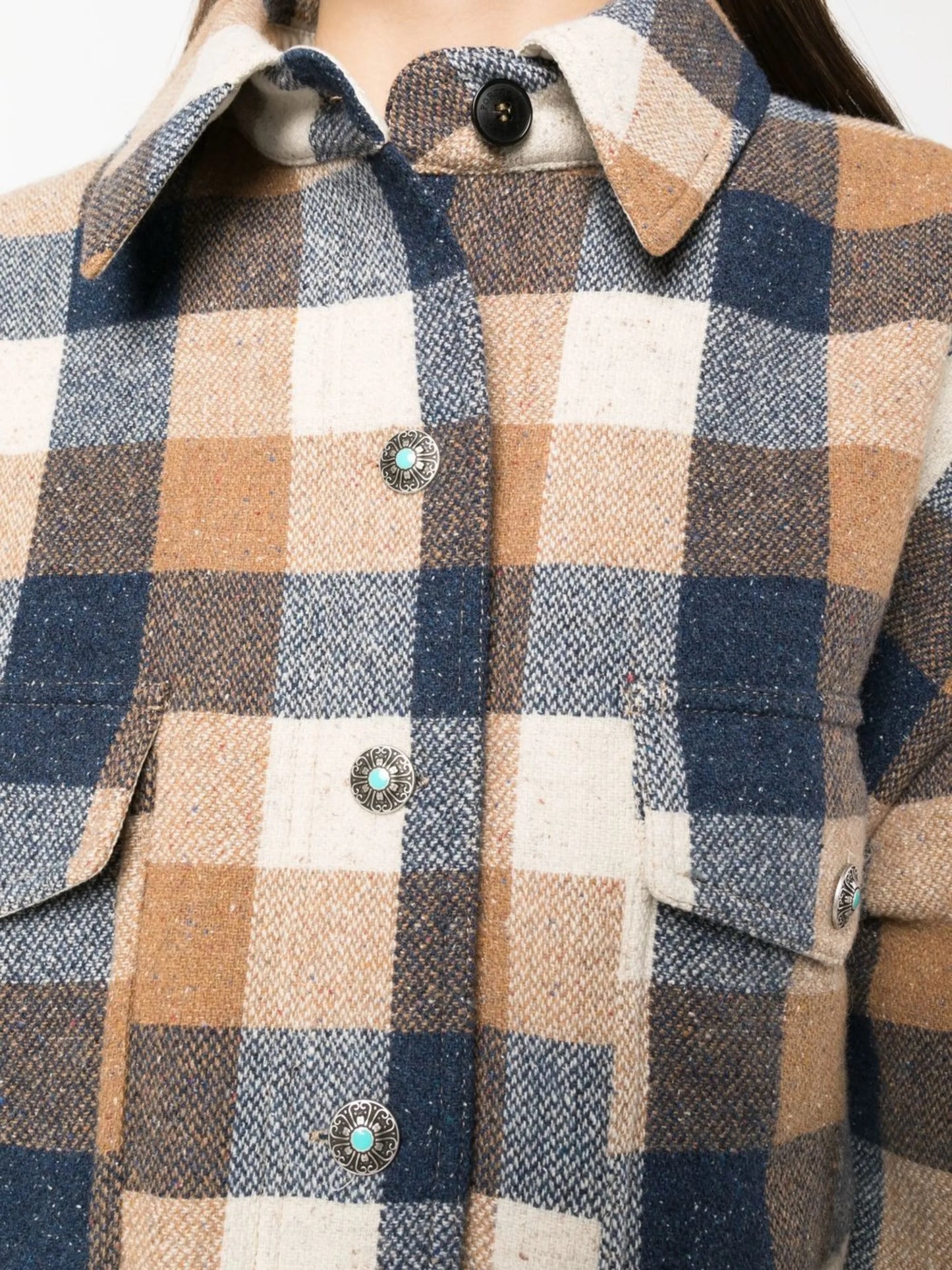 Margot check pattern shirt