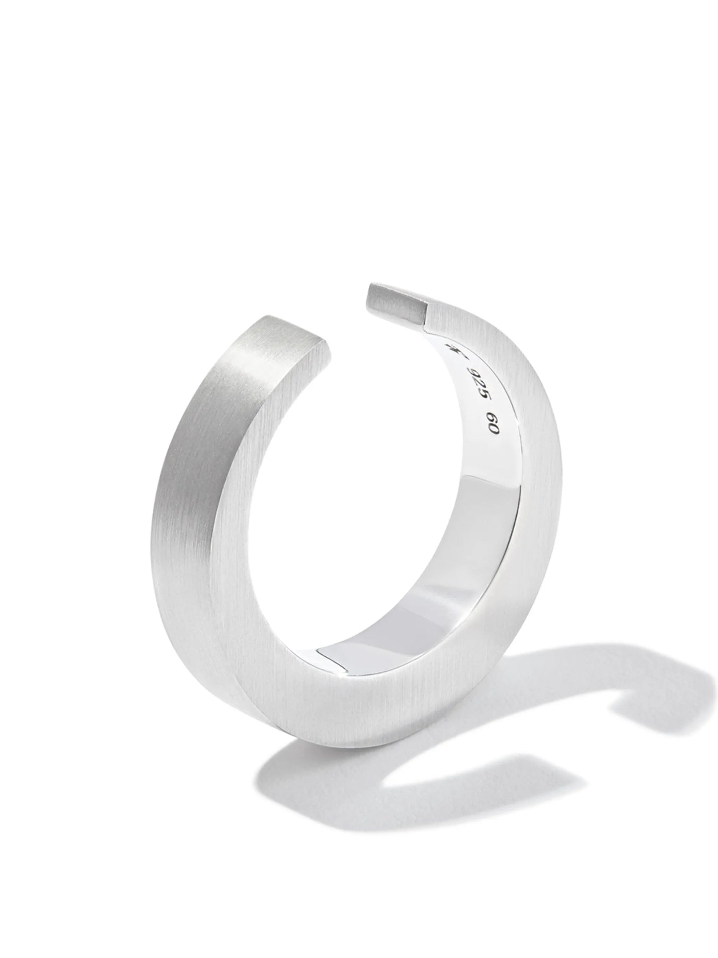 open-front sterling silver ring
