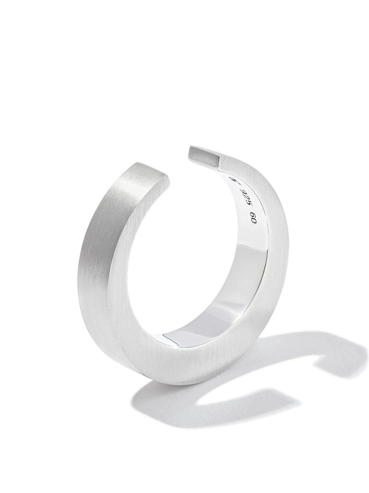 open-front sterling silver ring