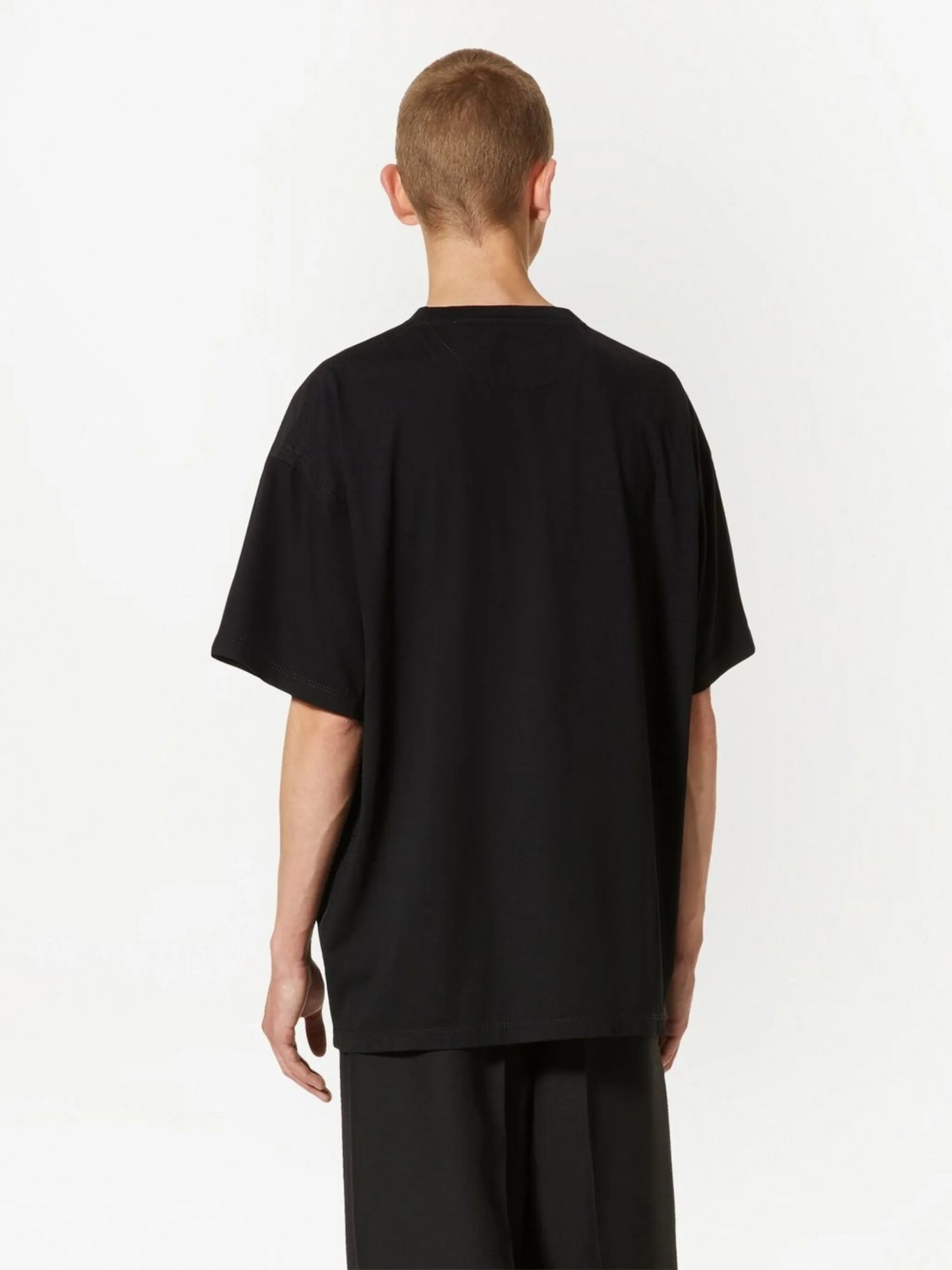 stud detail panelled T-shirt