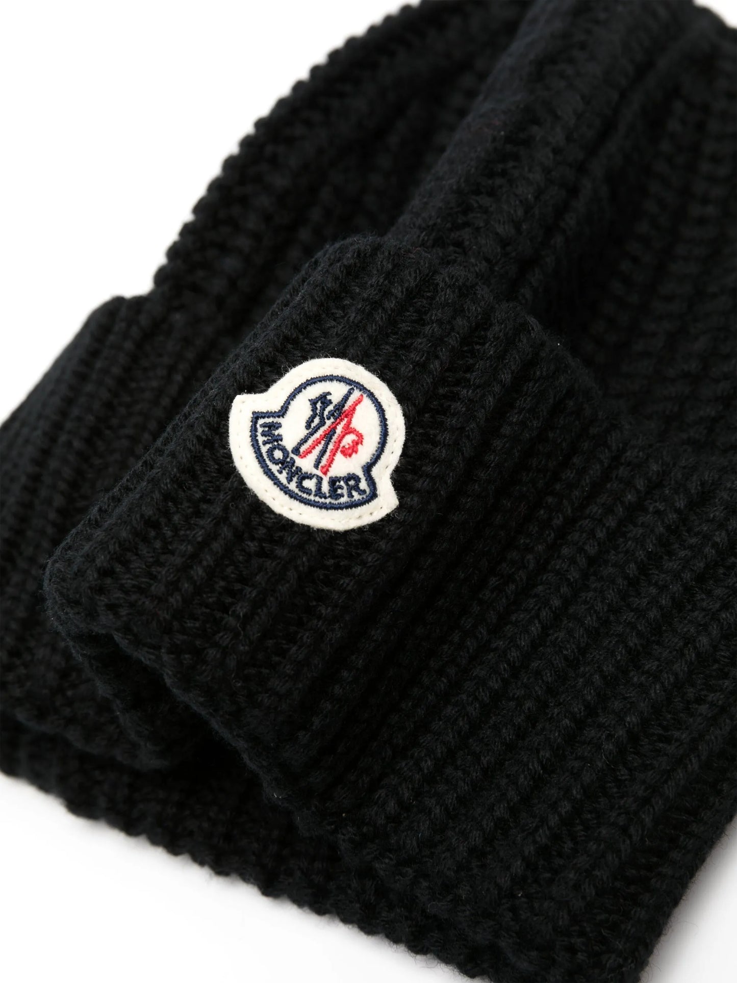 logo-patch knitted beanie