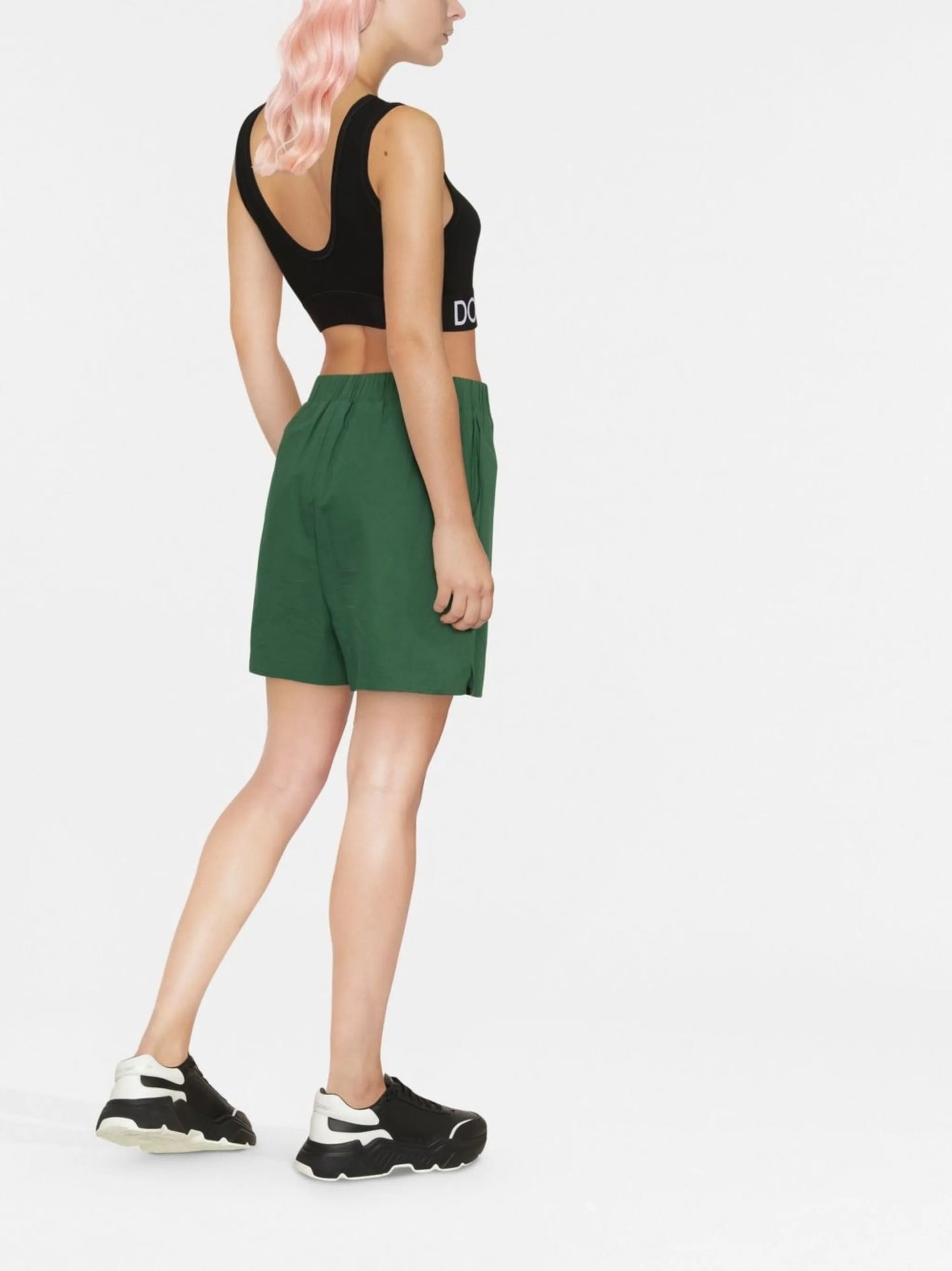 logo-band cropped tank top