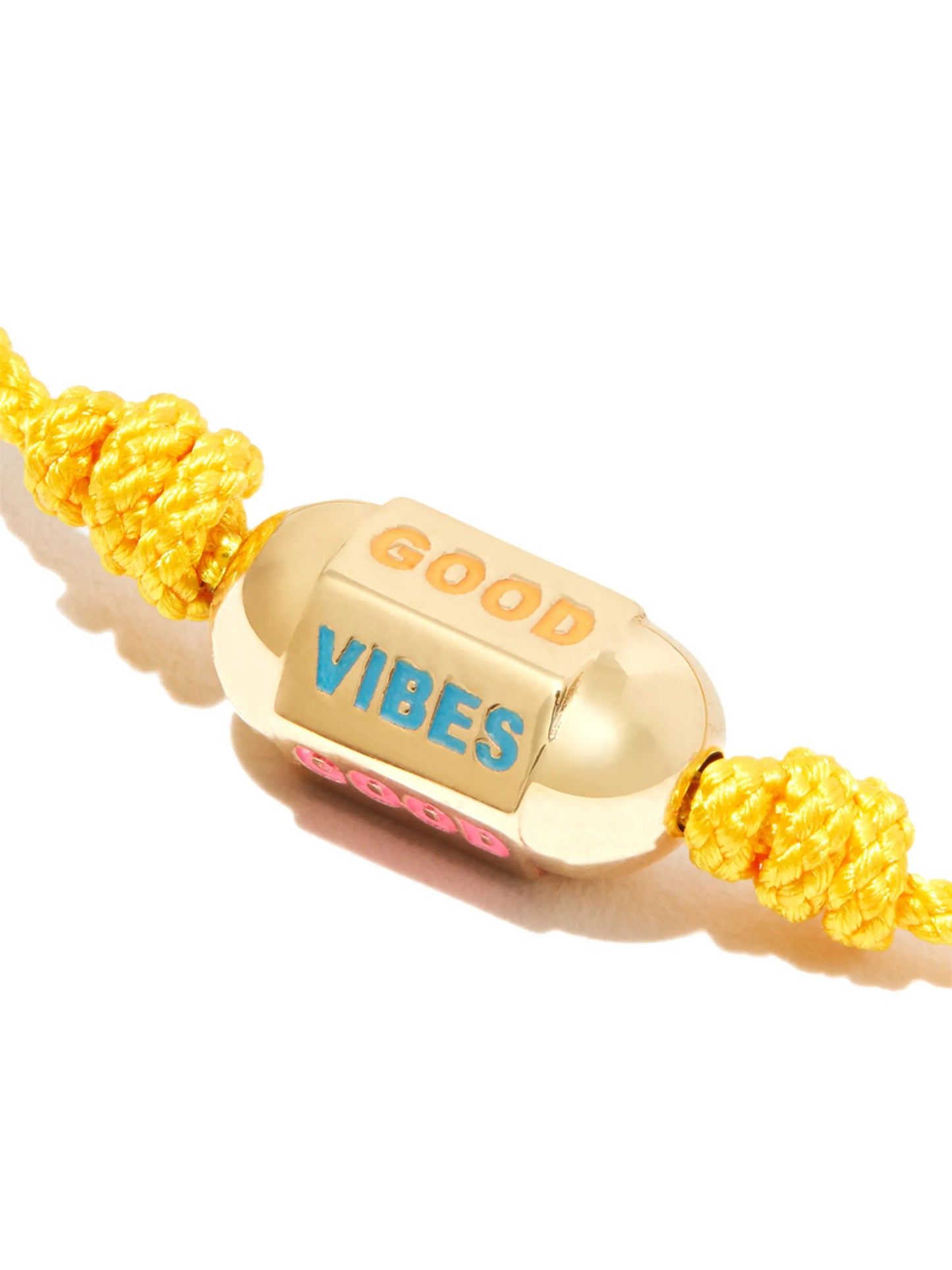 14kt yellow gold Good Vibes bracelet