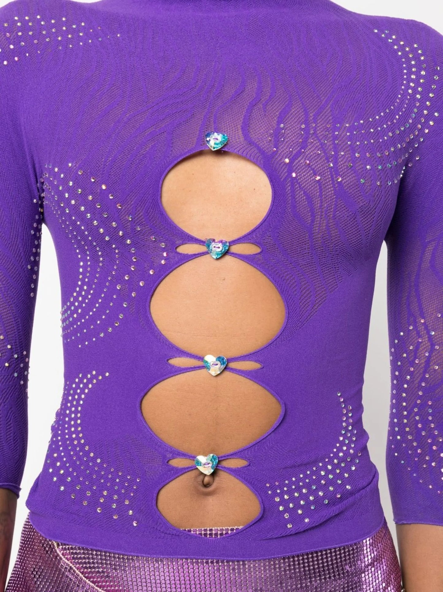 Pandora rhinestone-embellished top