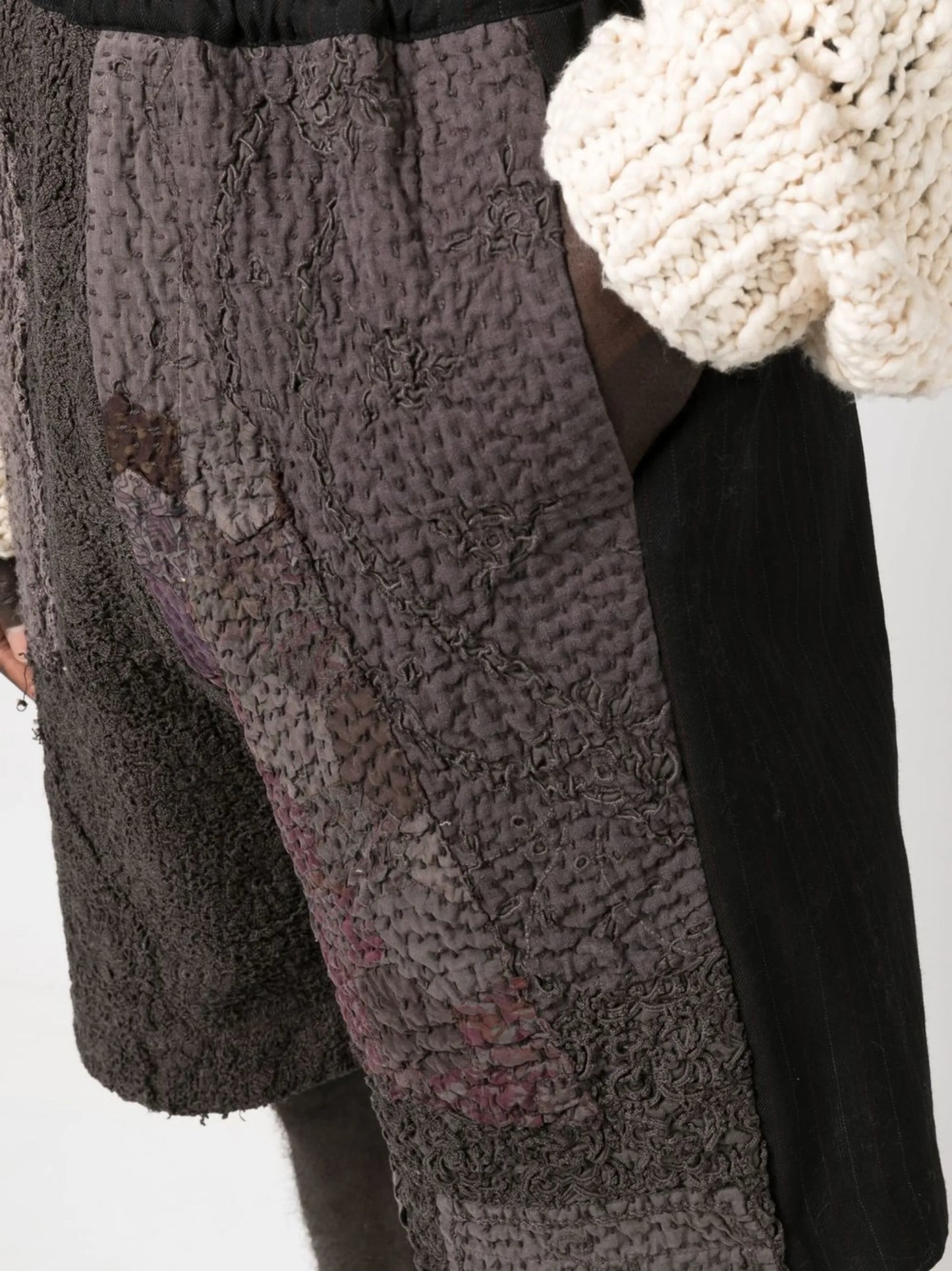 knee-length multi-panel shorts