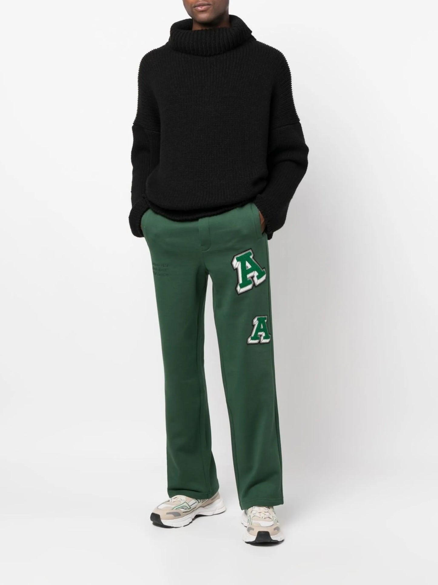 Illusion appliqué track pants