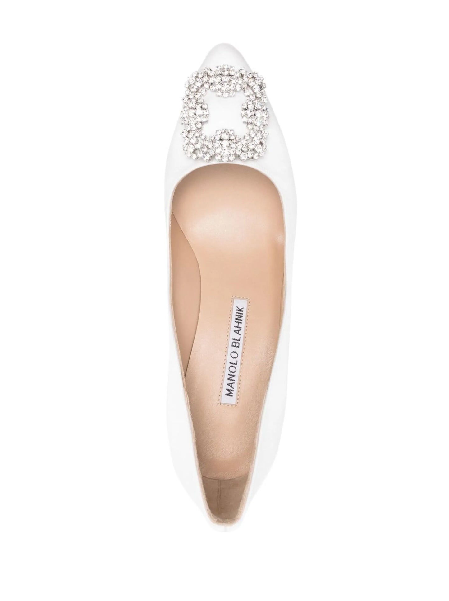 70mm Hangisi crystal-buckle pumps