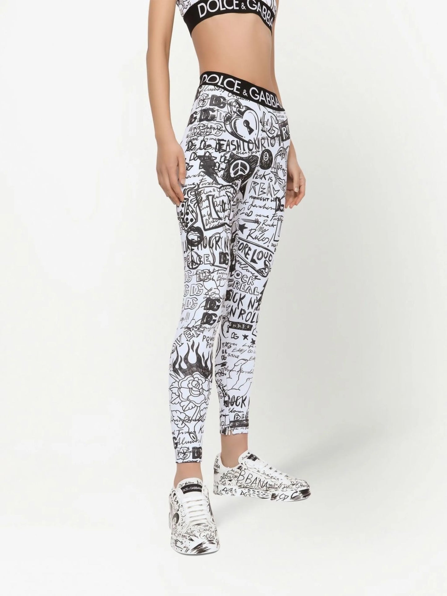 logo-graphic print leggings