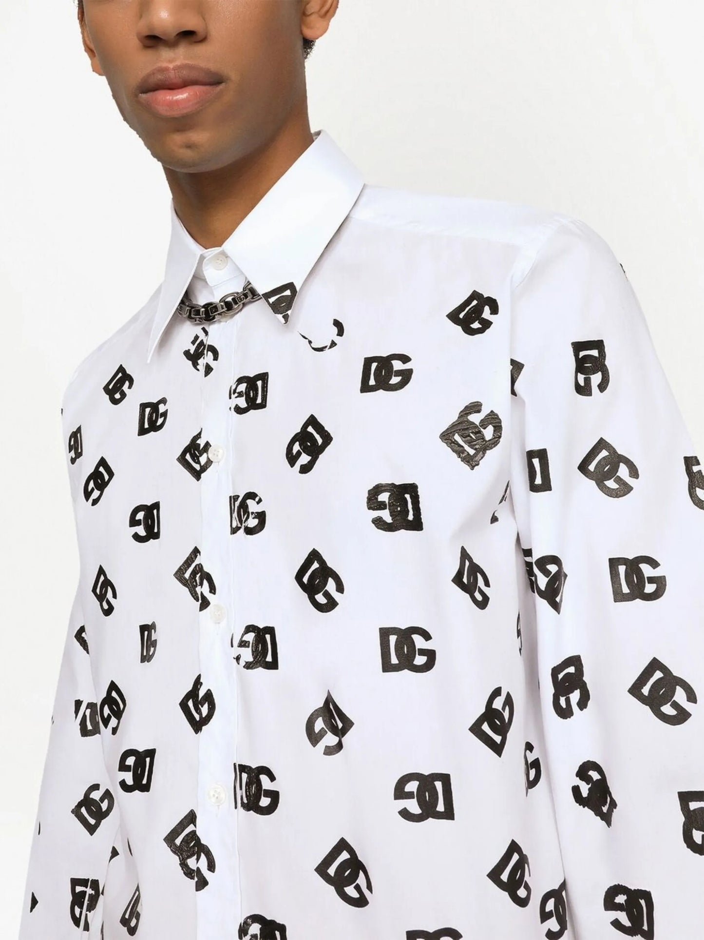 logo-print shirt