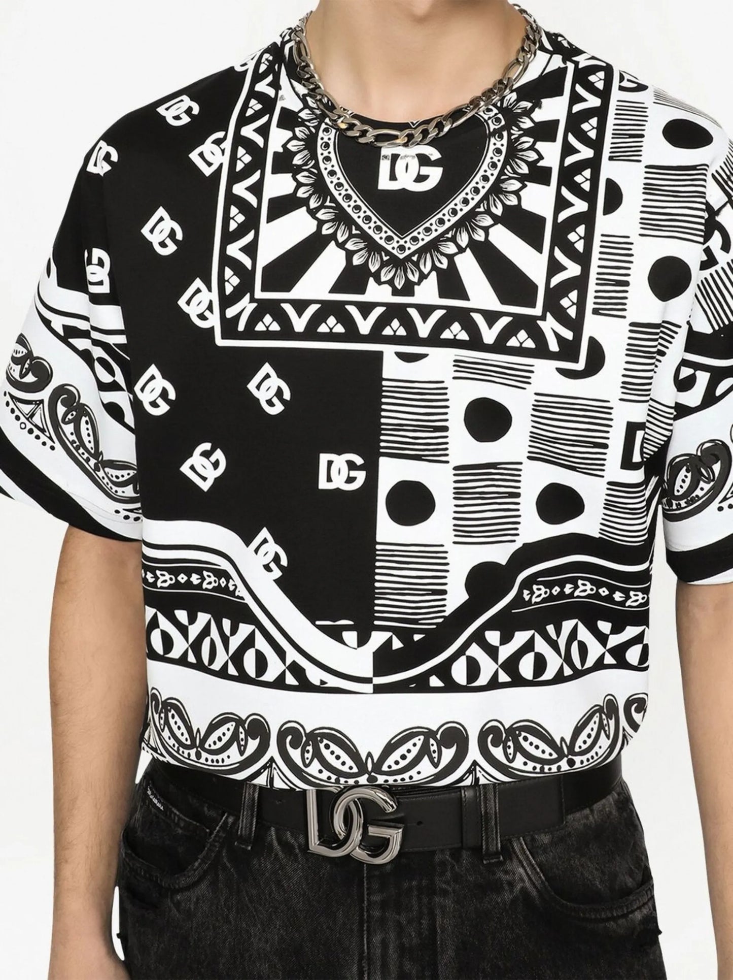bandana print cotton T-shirt