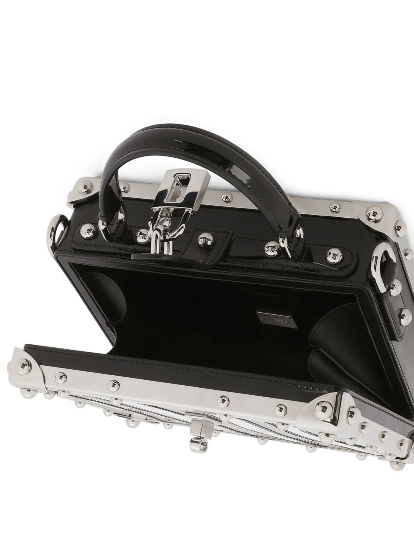 Dolce Box zebra-print top-handle bag