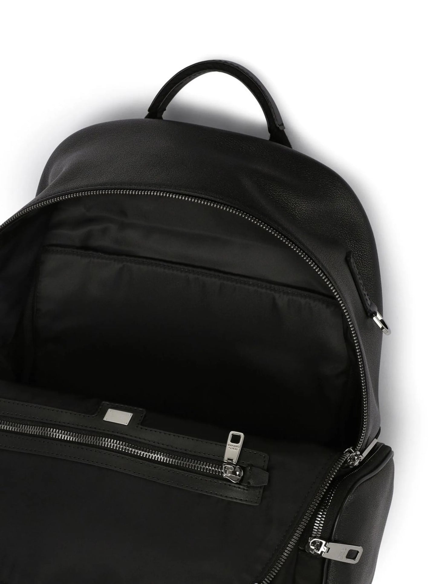 multi-pocket logo-plaque backpack