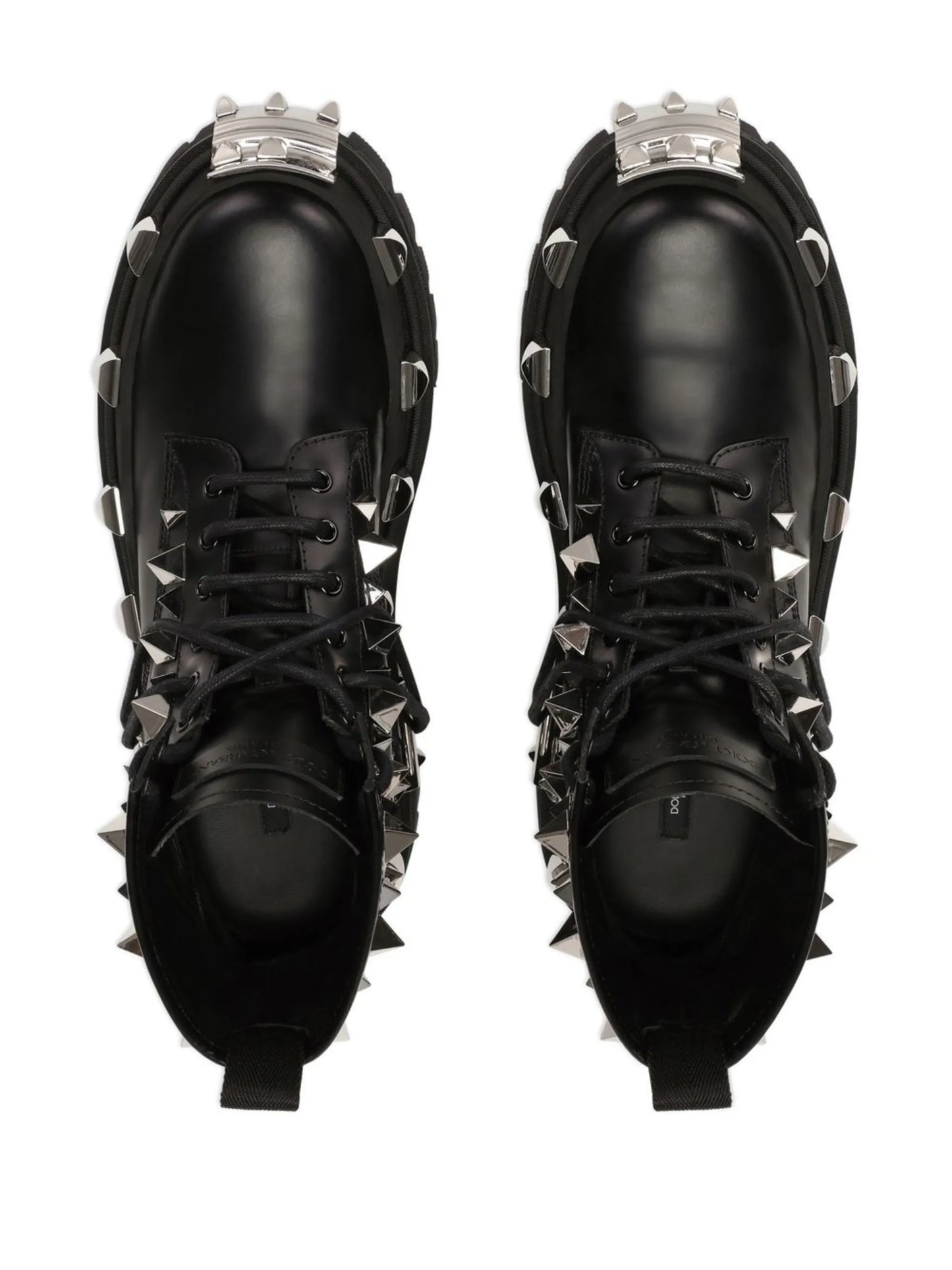 stud-detailed lace-up boots