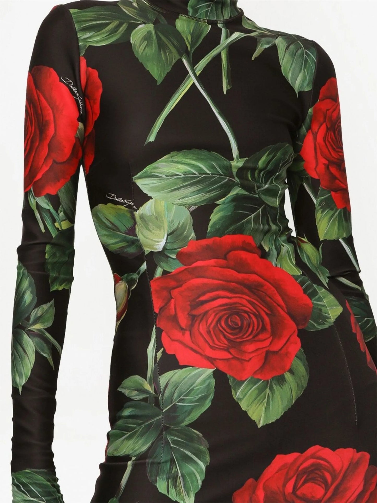 floral-print jersey dress