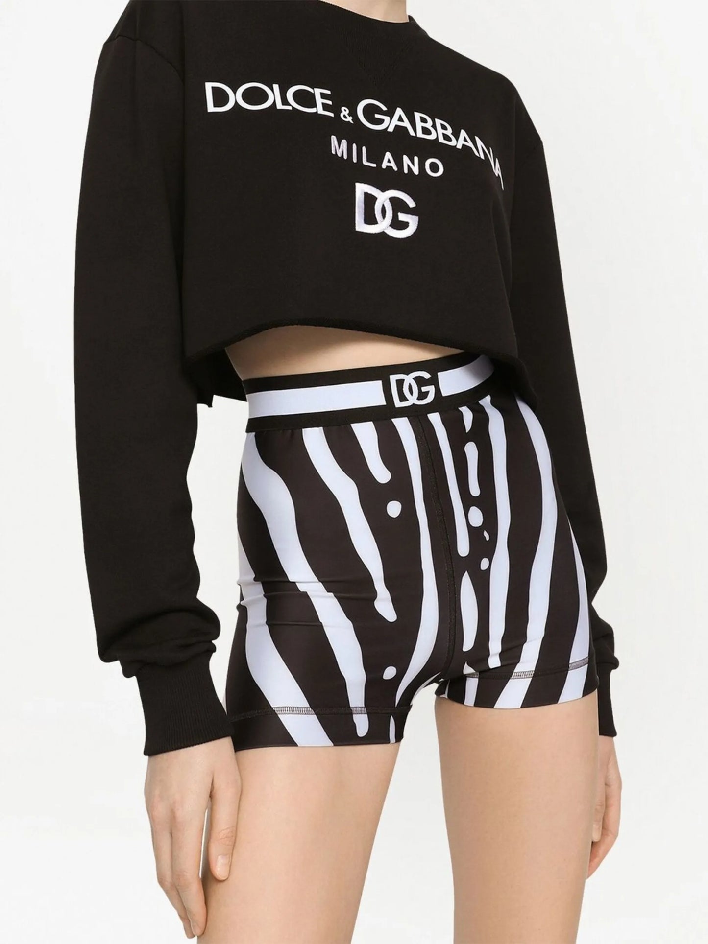 logo-print cropped sweatshirt