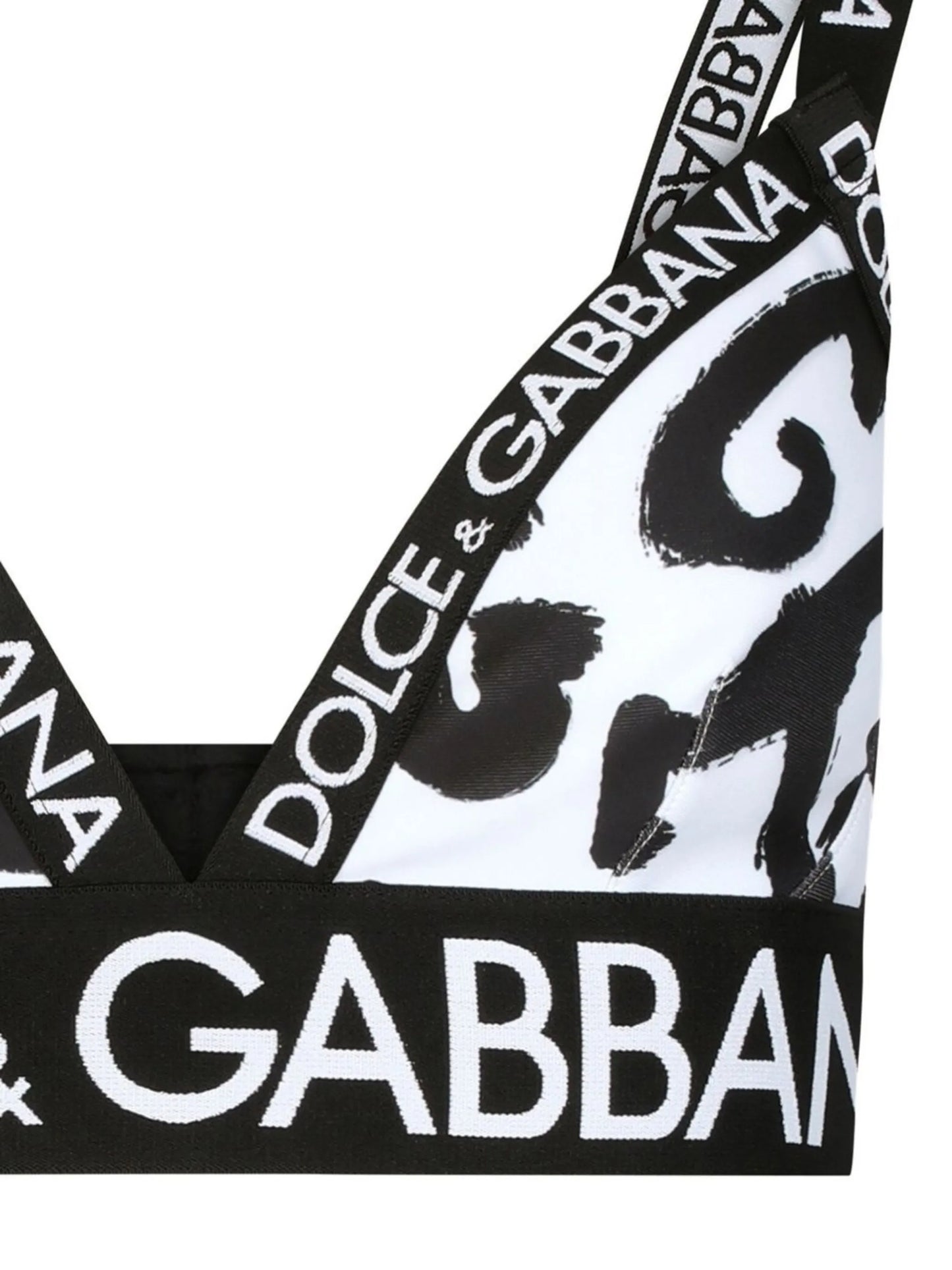 graffiti-print triangle bra