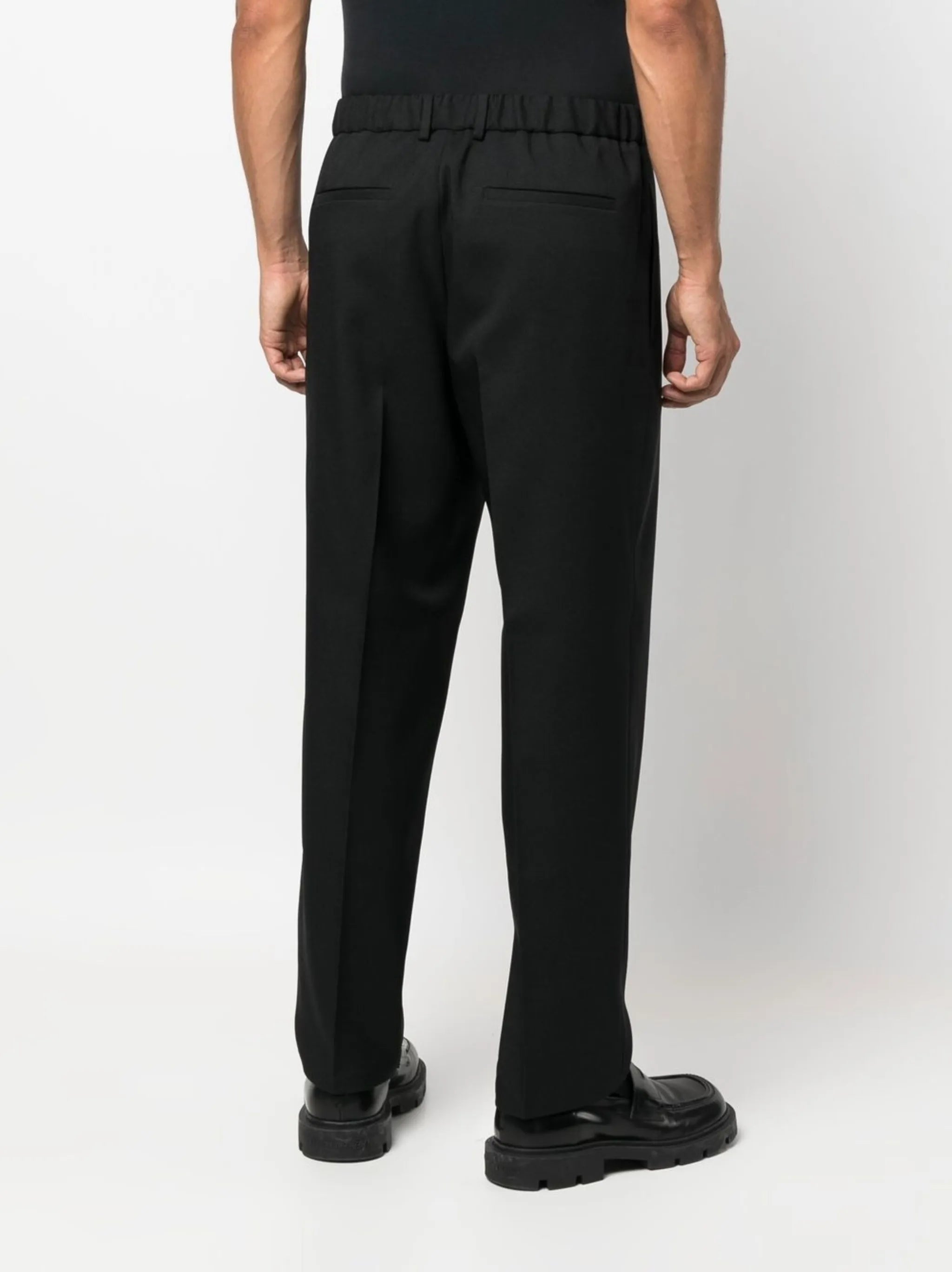 straight-leg tailored trousers