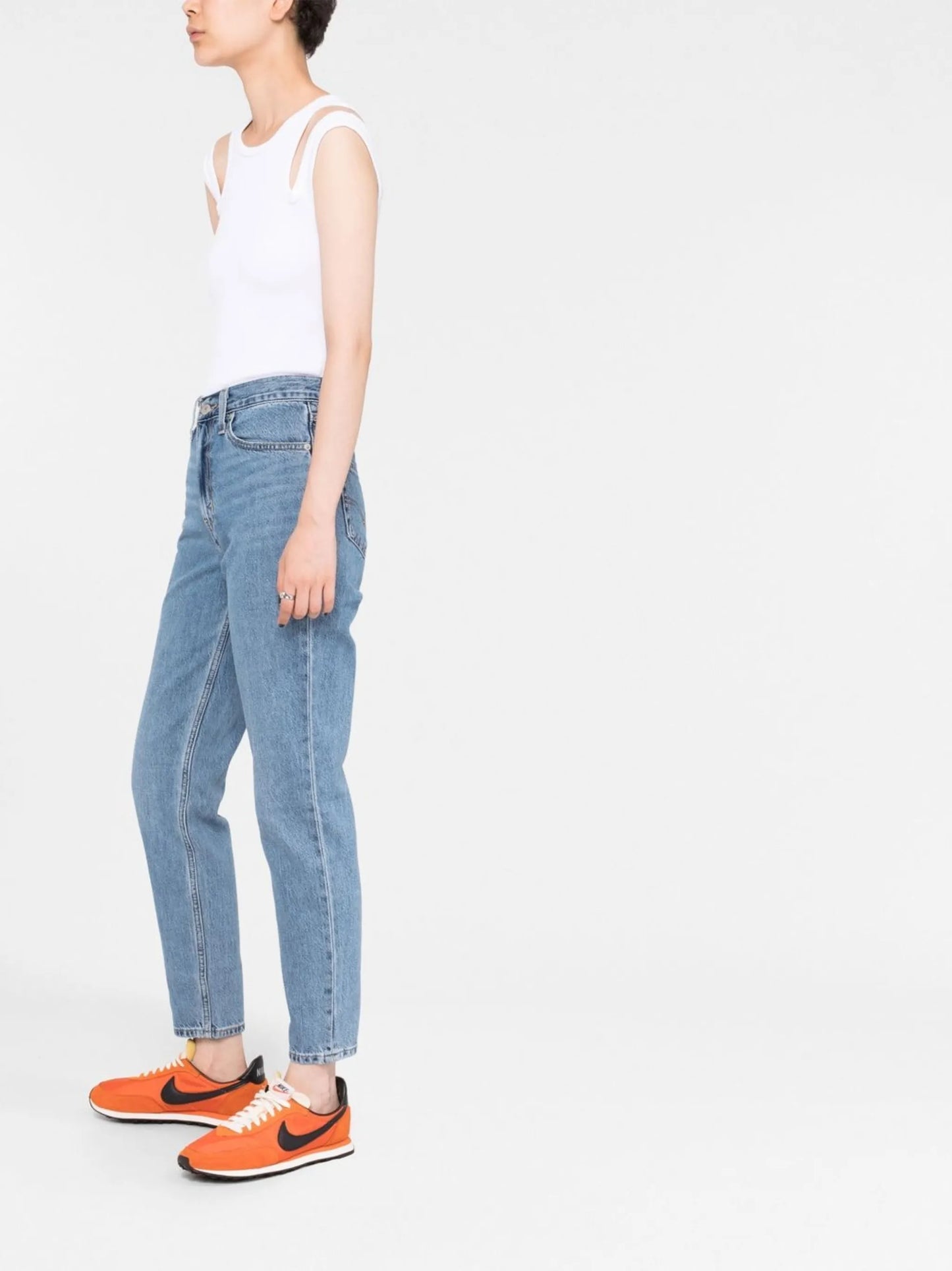 logo-patch denim jeans