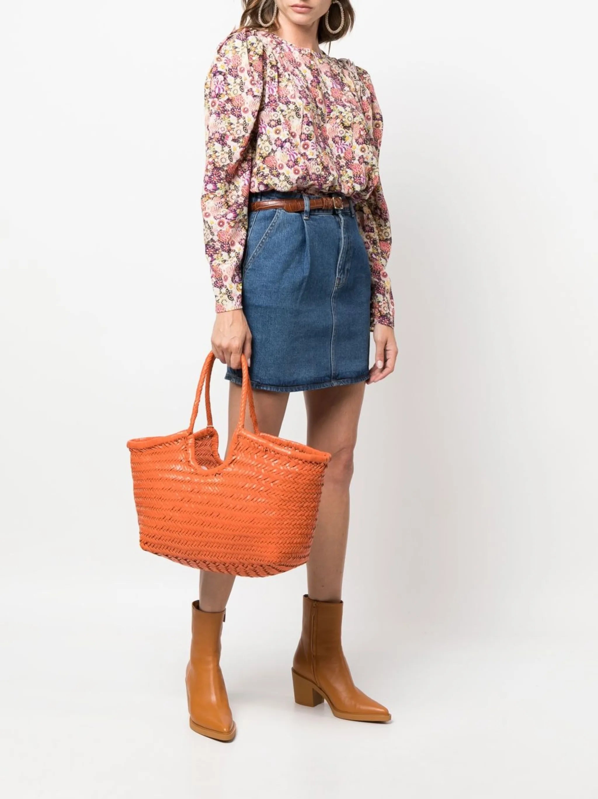 interwoven-design tote bag