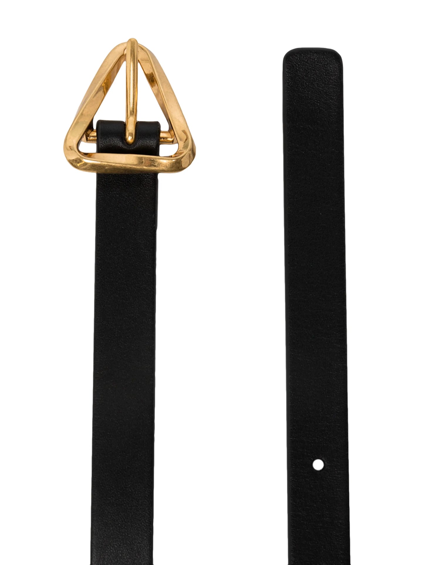 Triangle leather belt