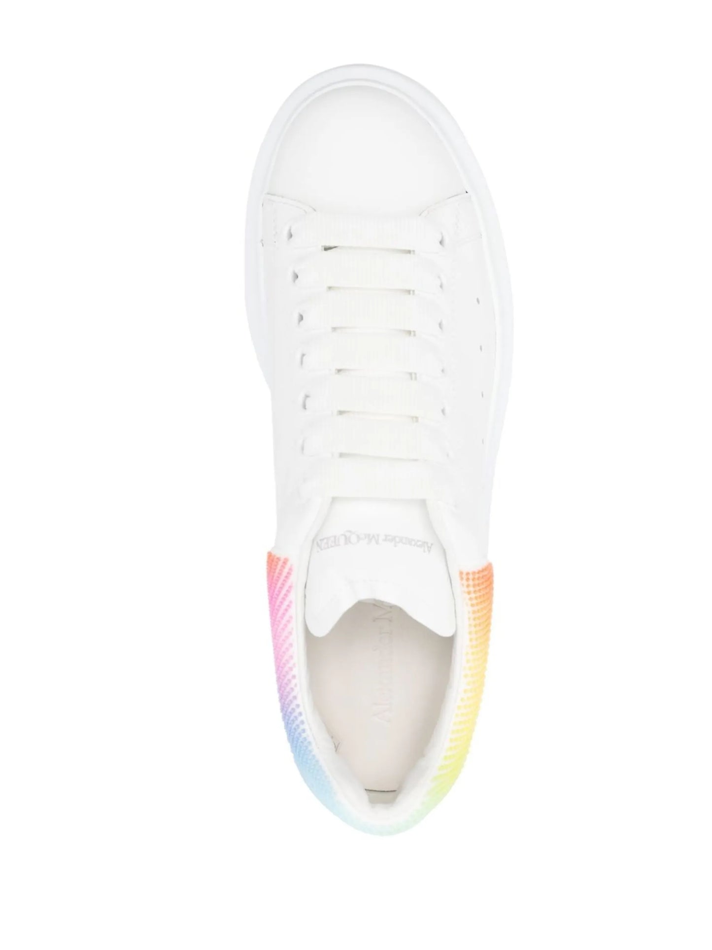 rainbow lace-up sneakers