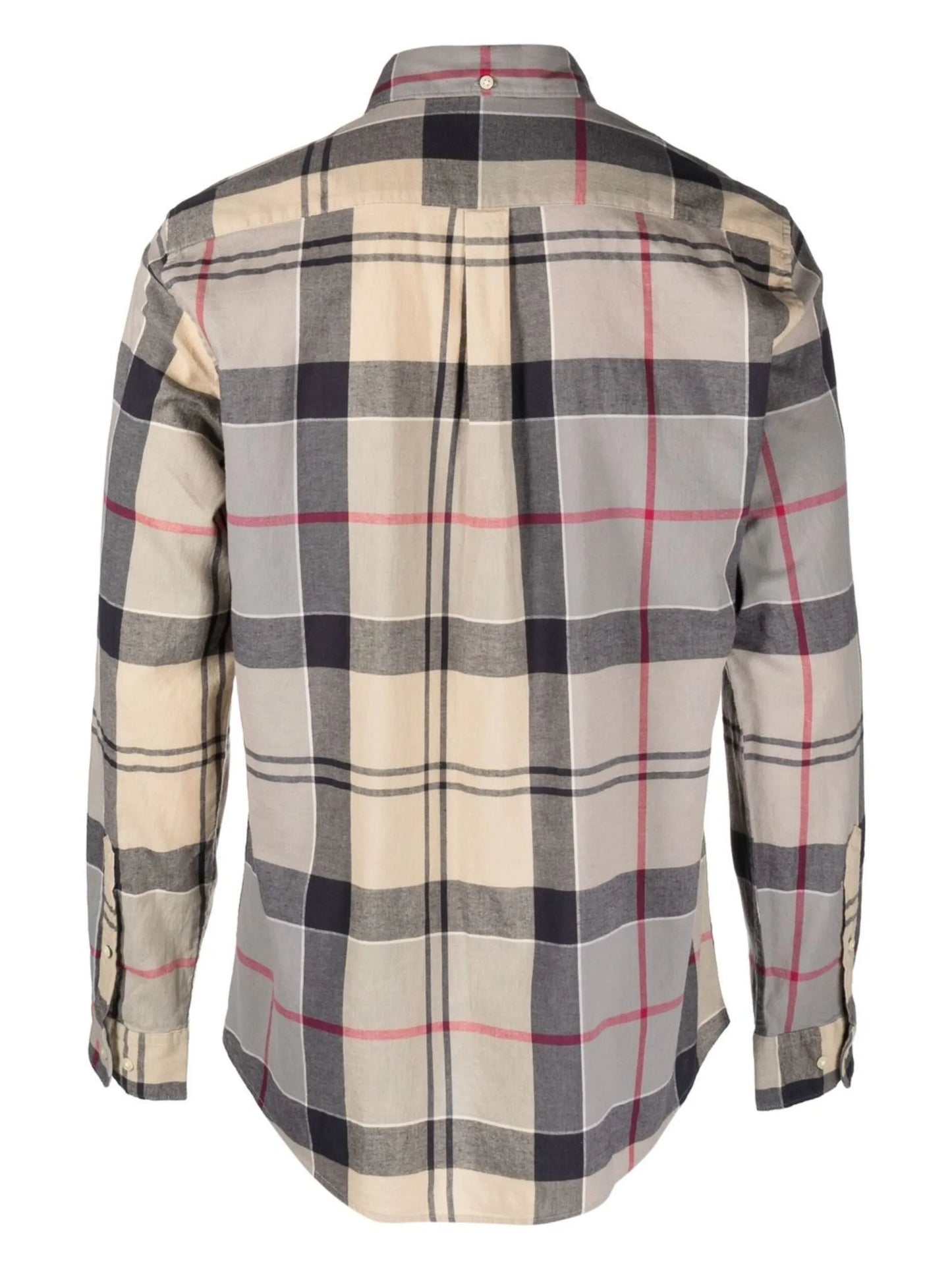 plaid-check print long-sleeved shirt