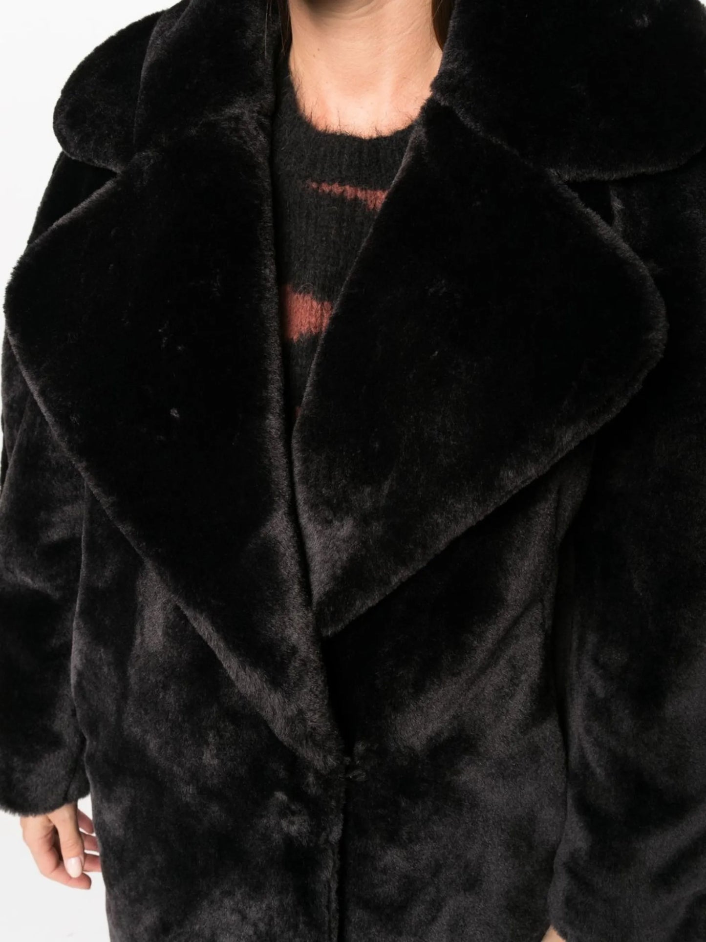 Royal Tris faux-fur coat