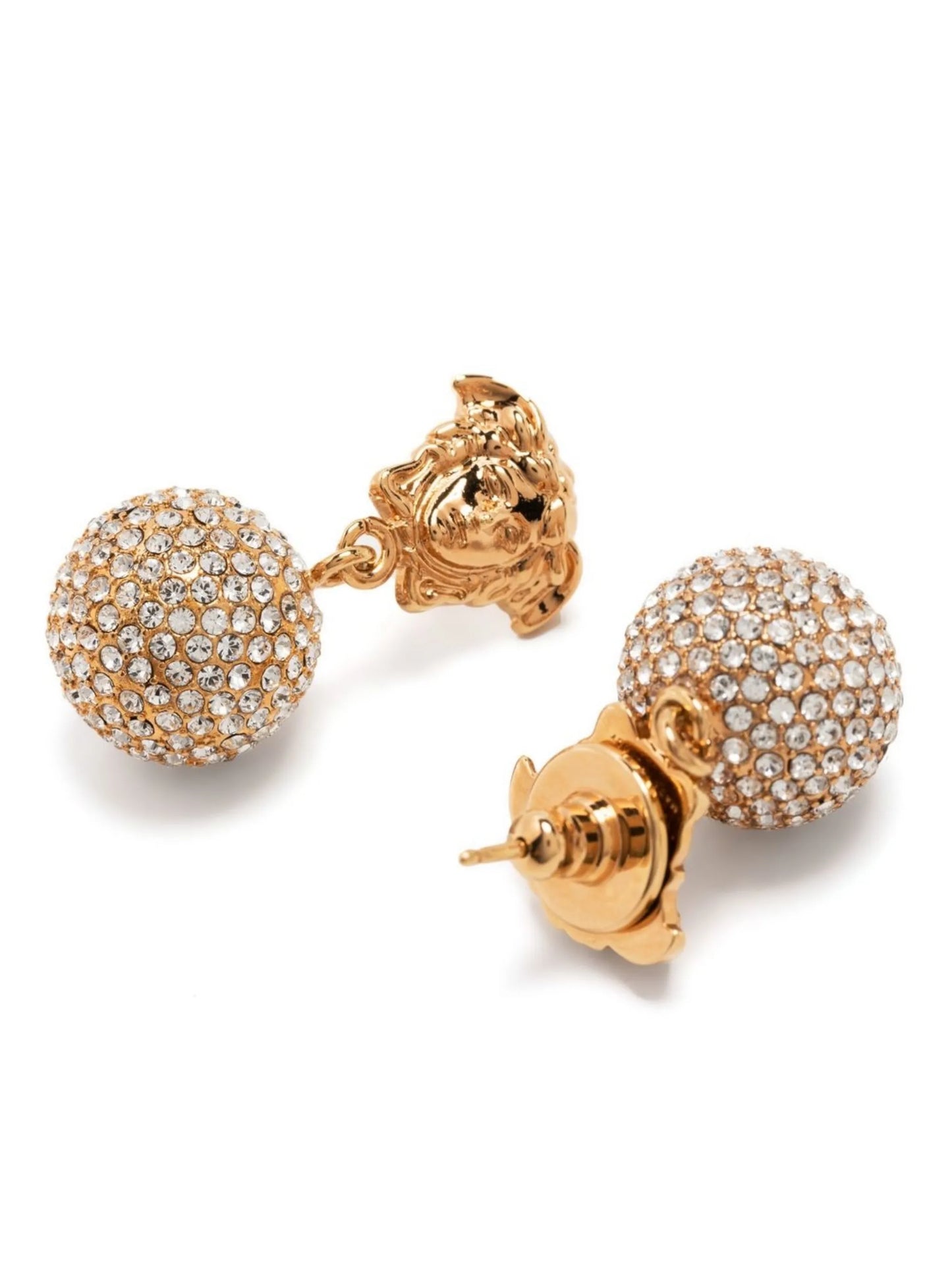 La Medusa crystal-embellishment drop earrings