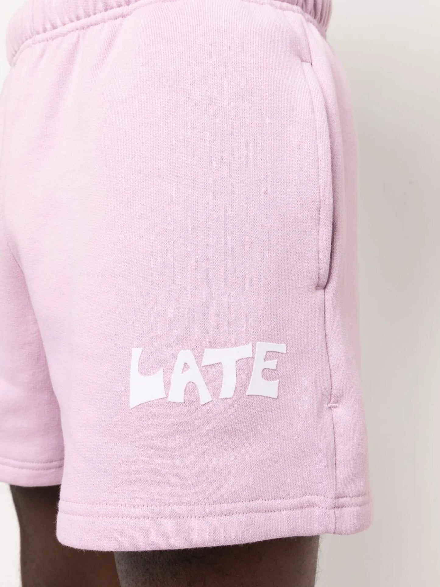 logo-print track shorts