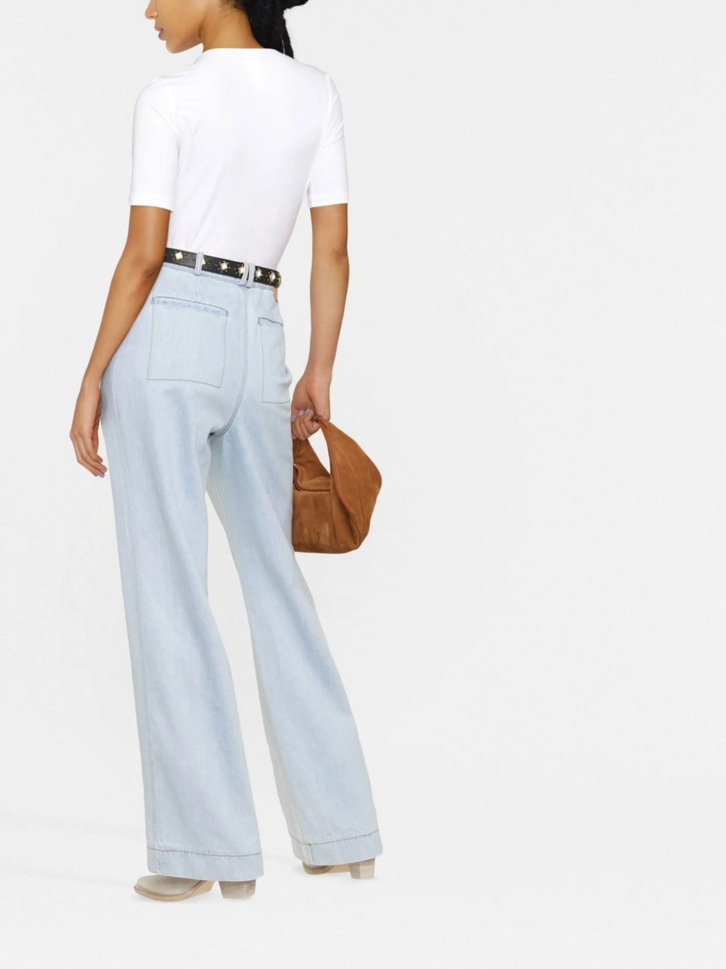 V-neck short-sleeved bodysuit
