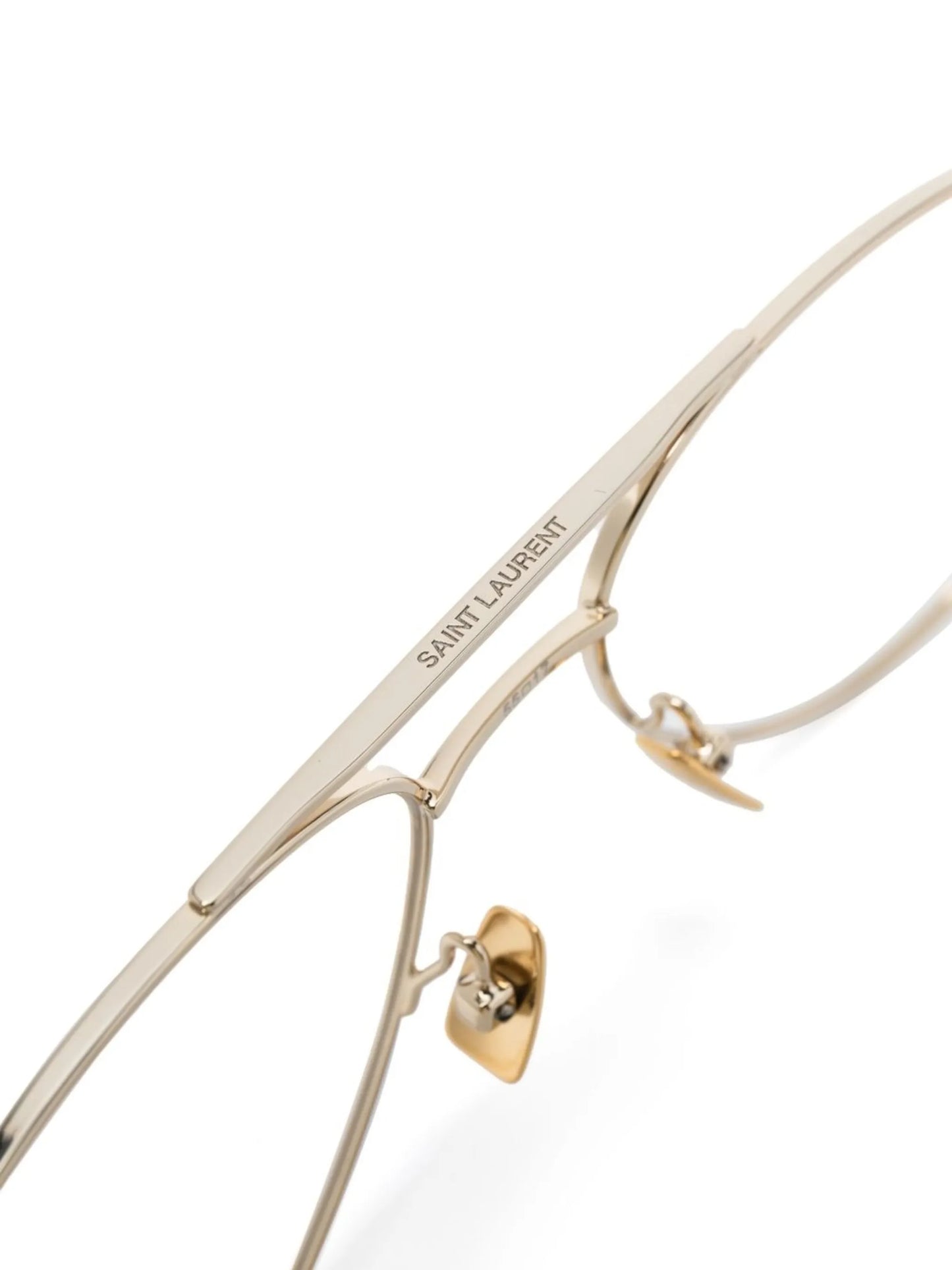 logo pilot-frame glasses