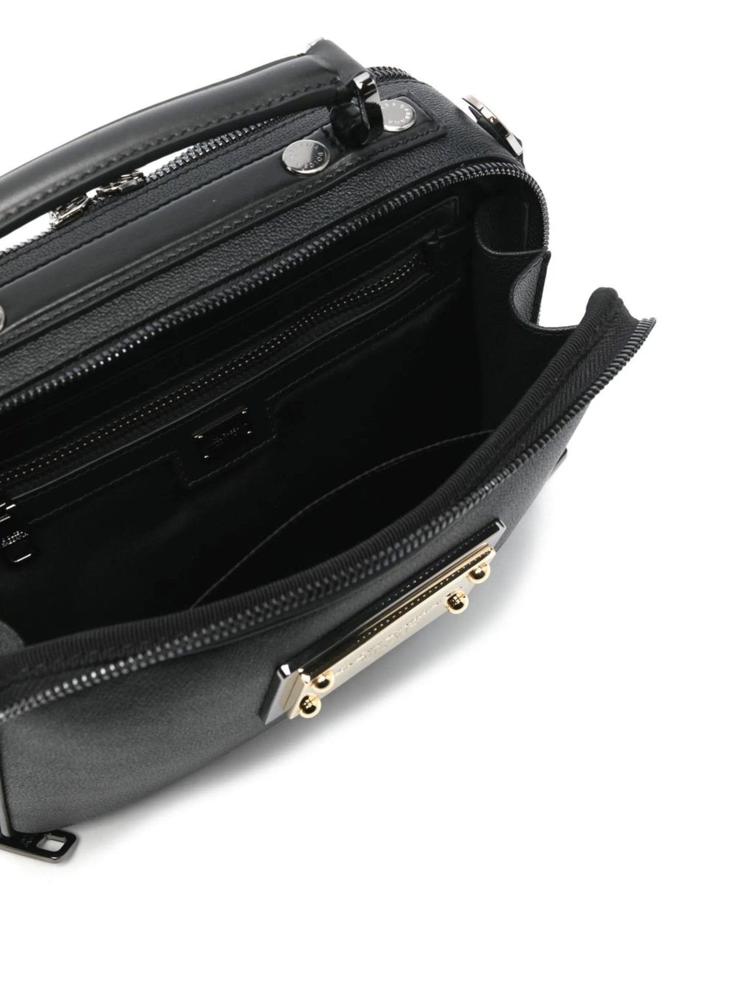 logo-tag leather crossbody bag