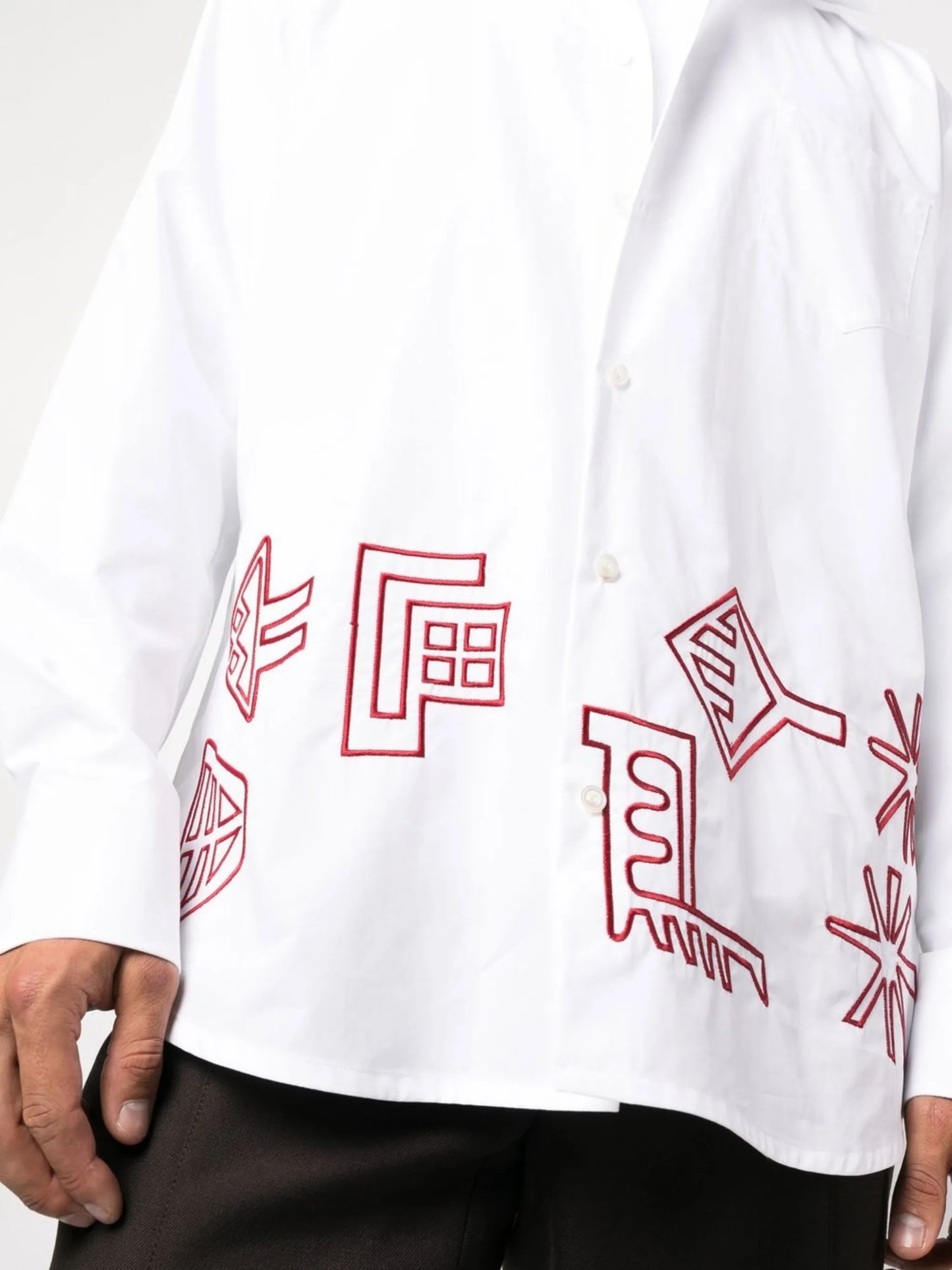 Leilan embroidered oversized shirt