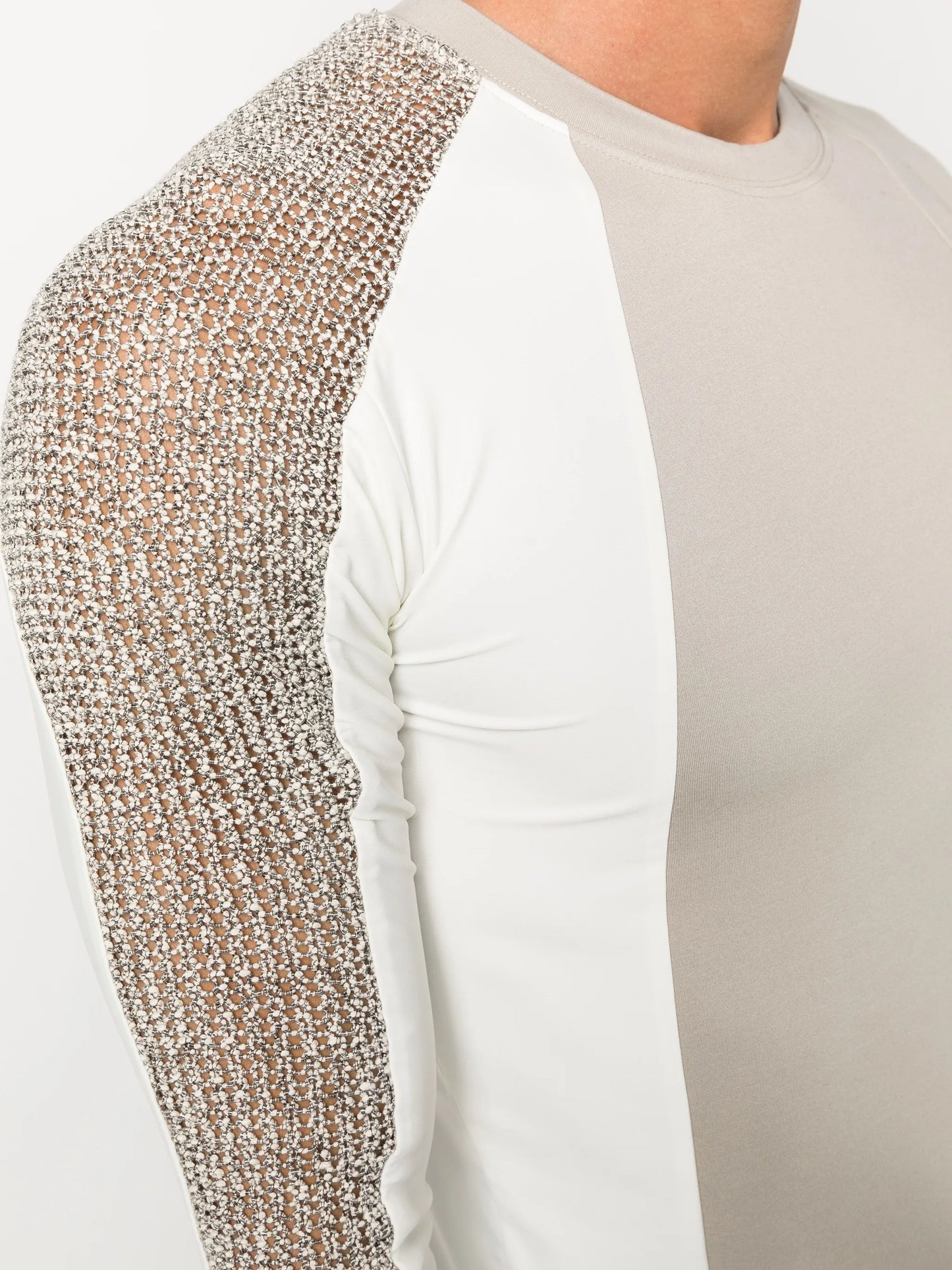 panelled-design long-sleeve T-shirt